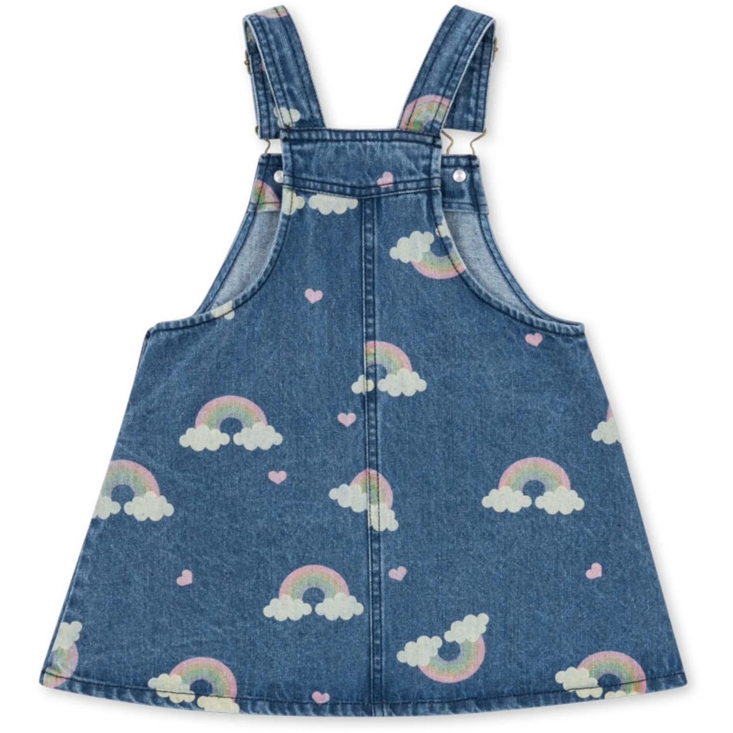 Konges Sløjd Rainbow Magot Overall Dress Denim GOTS - Image 4