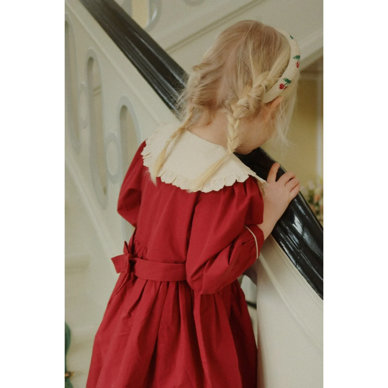 Konges Sløjd Red Dahlia Coeur Collar Dress Gots - Image 2