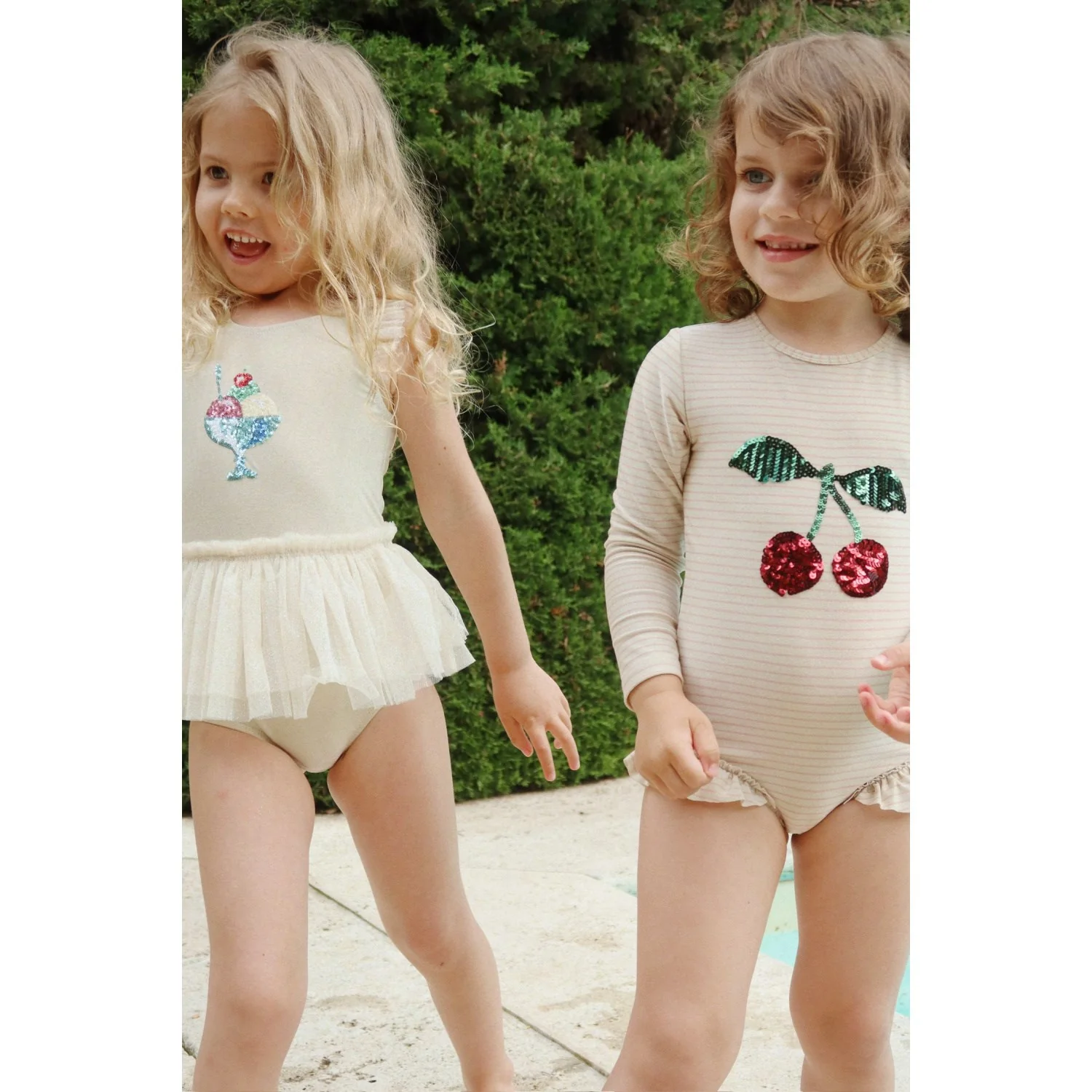 Konges Sløjd Rose Stripe Jade Ls Swimsuit - Image 2