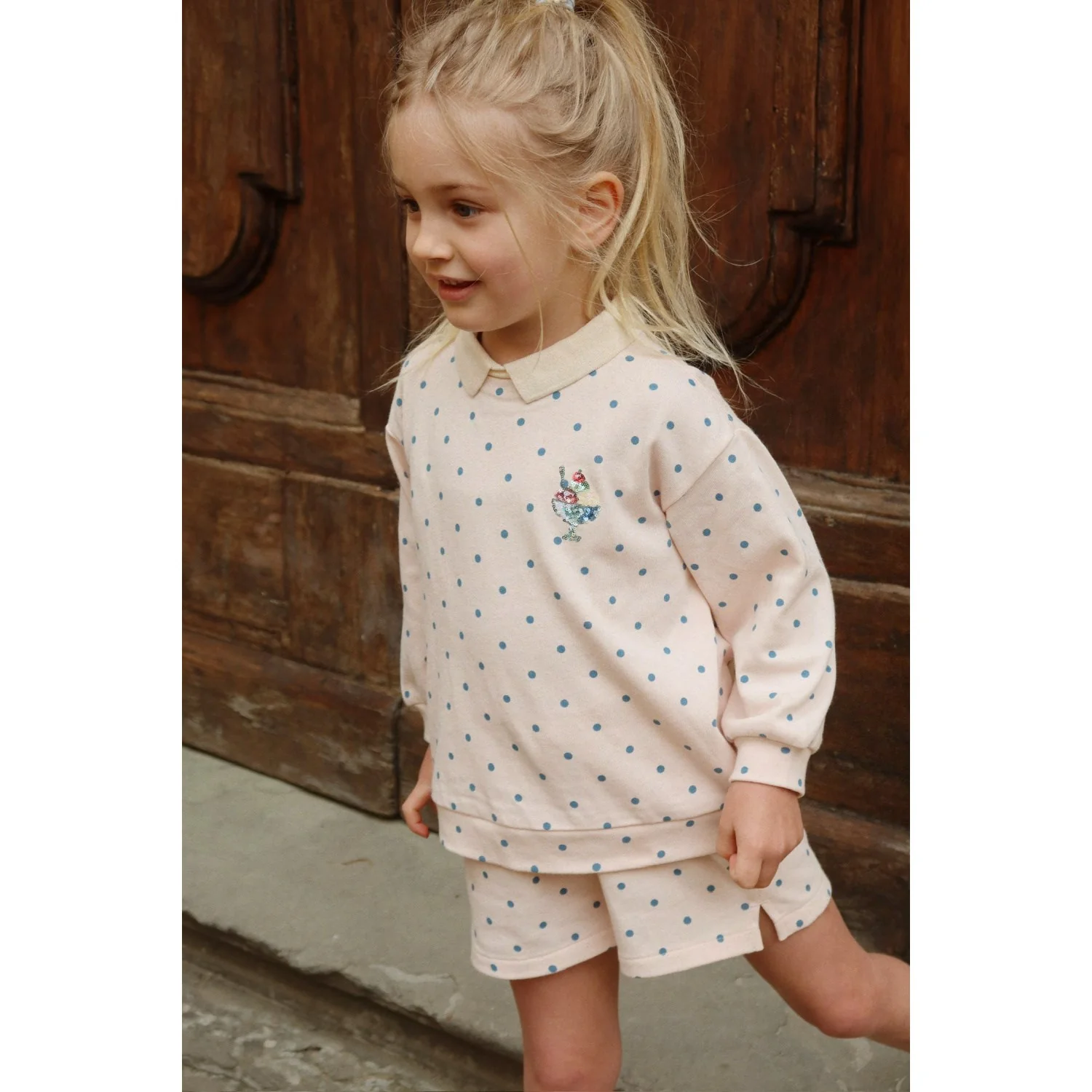 Konges Sløjd Rosewater Dot Spotty Ls Polo Gots - Image 2