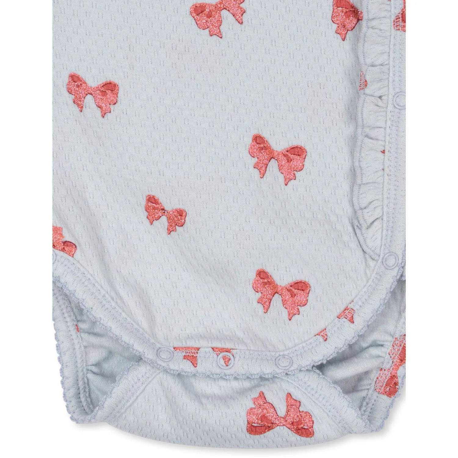 Konges Sløjd Rosia Blue Bow Sui Newborn Frill Body GOTS - Image 2