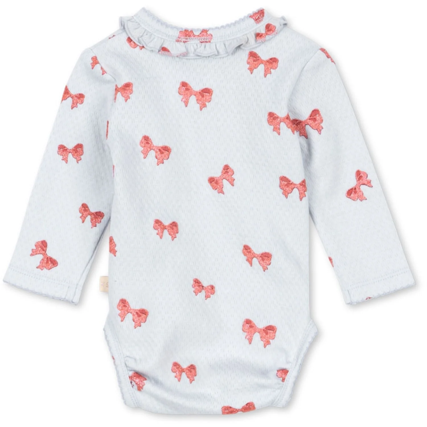 Konges Sløjd Rosia Blue Bow Sui Newborn Frill Body GOTS - Image 5