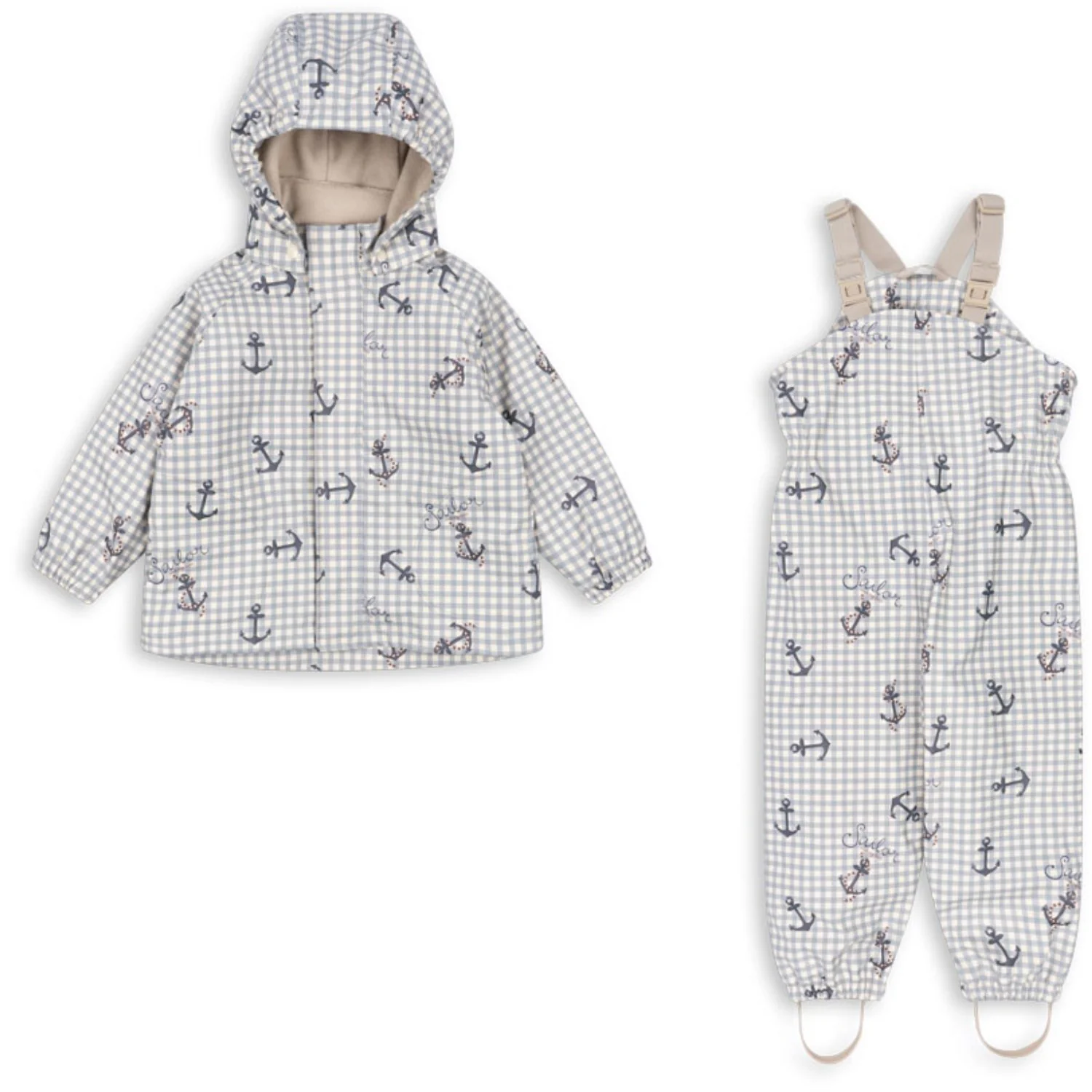 Konges Sløjd Sailor Check Rainy Palme Set