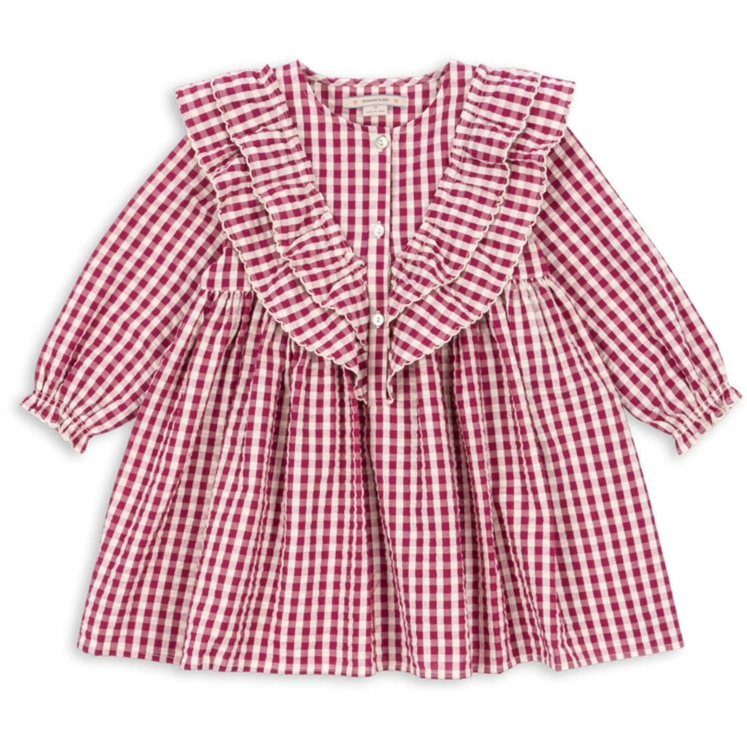 Konges Sløjd Sangria/Butter Check Kim Dress GOTS