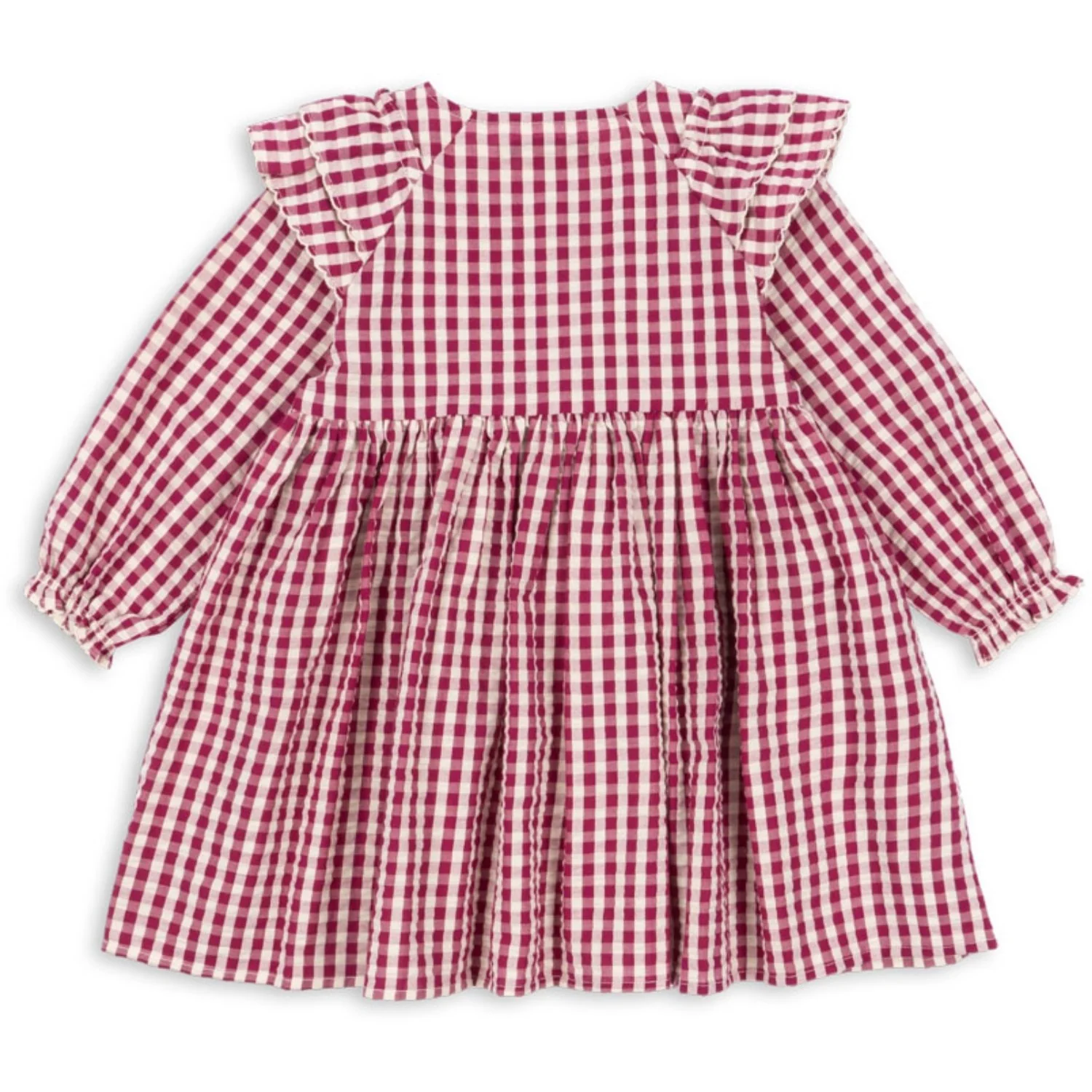 Konges Sløjd Sangria/Butter Check Kim Dress GOTS - Image 4