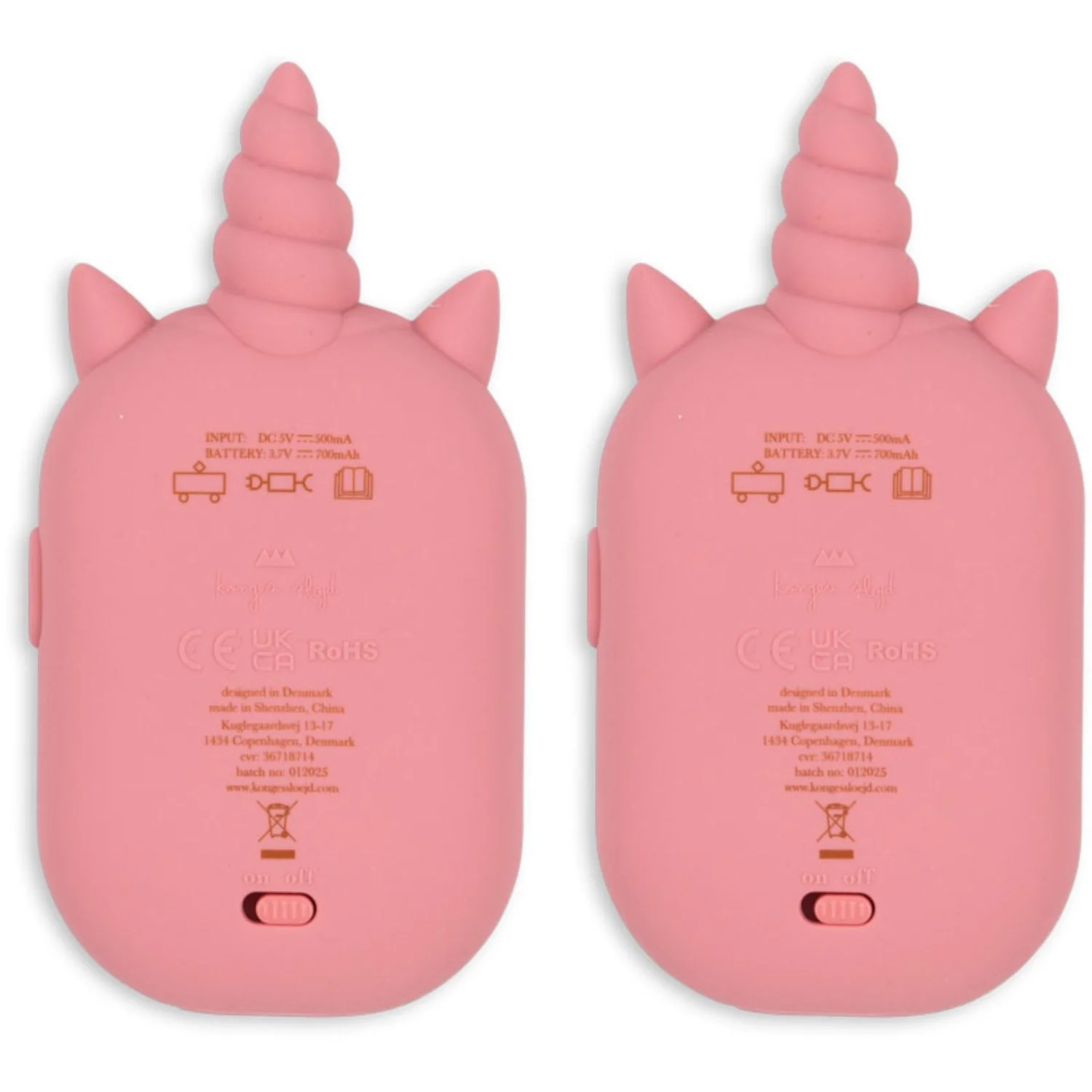 Konges Sløjd Sparkling Pink Glitter Unicorn Walkie Talkie - Image 4