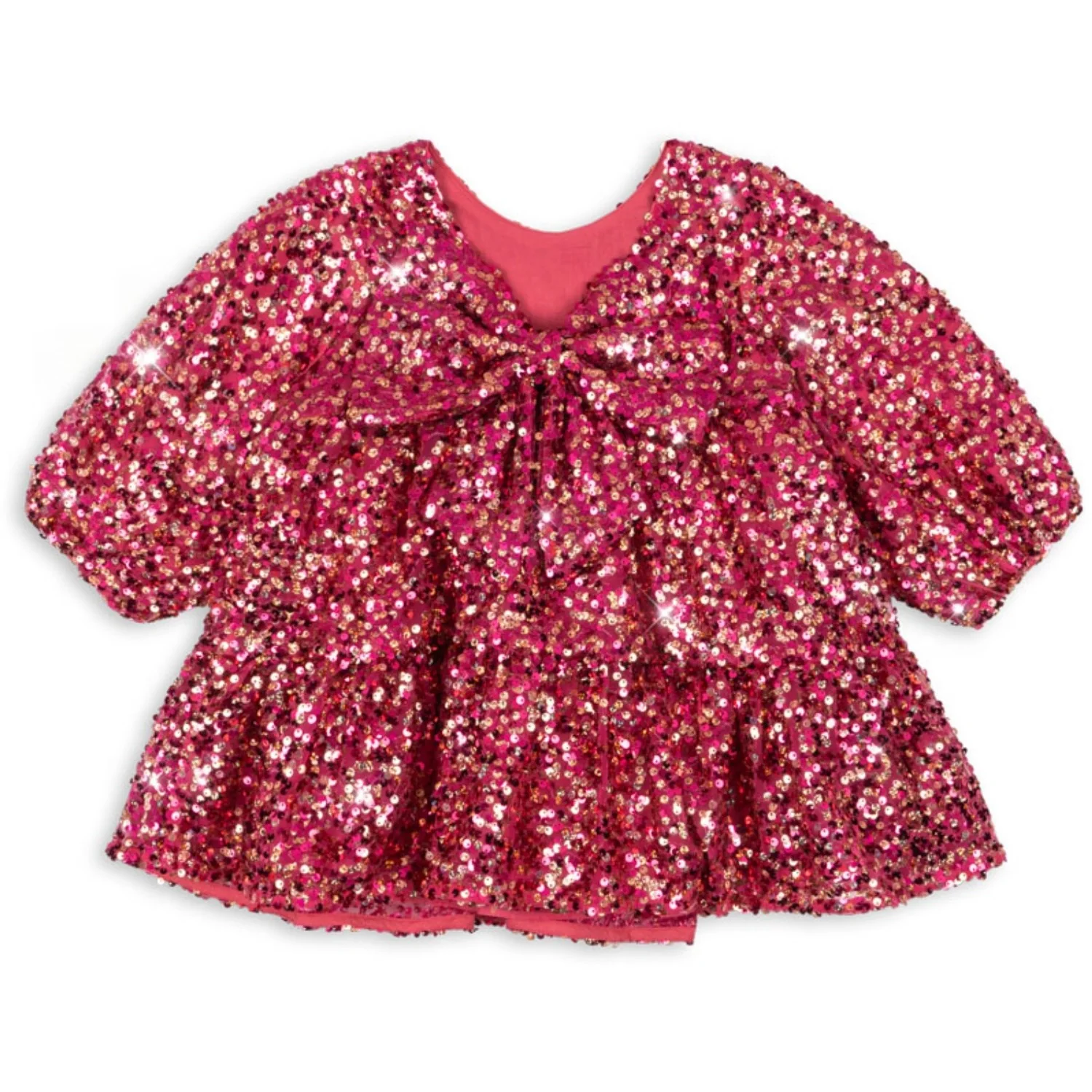Konges Sløjd Sparkling Sangria Lila Sequins Bow Dress - Image 11