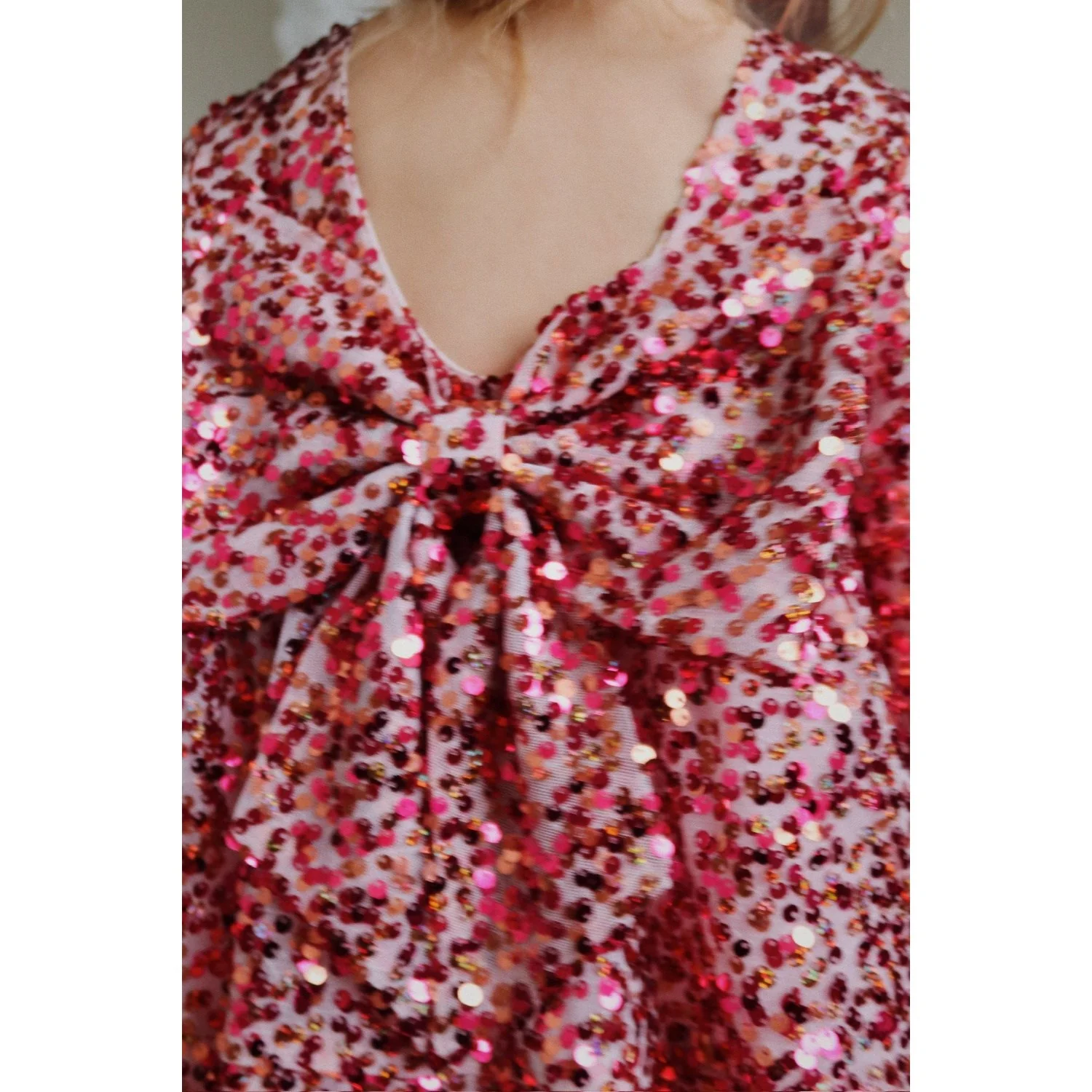 Konges Sløjd Sparkling Sangria Lila Sequins Bow Dress - Image 7