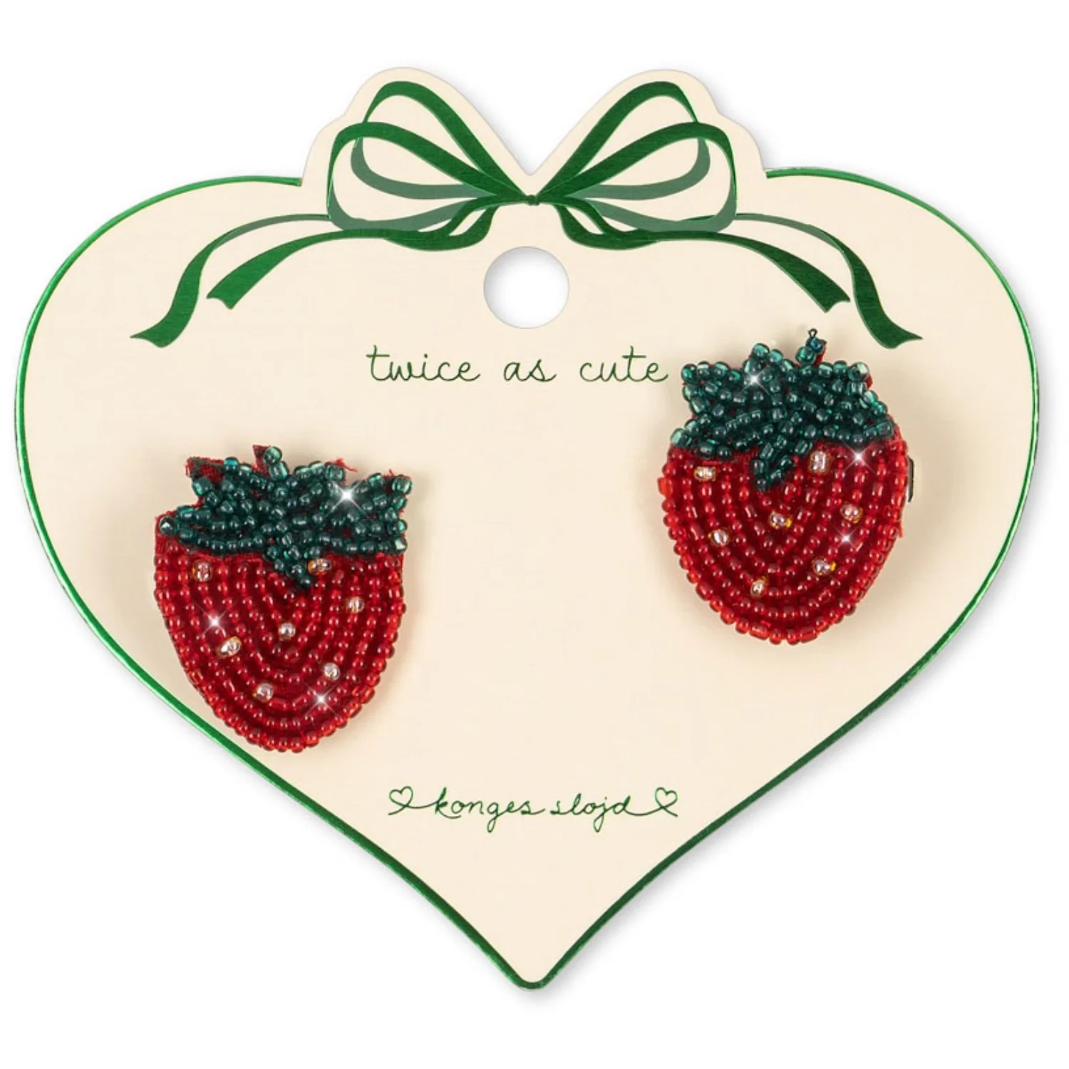 Konges Sløjd Strawberry 2 Pack Strawberry Beaded Hair Clip - Image 7