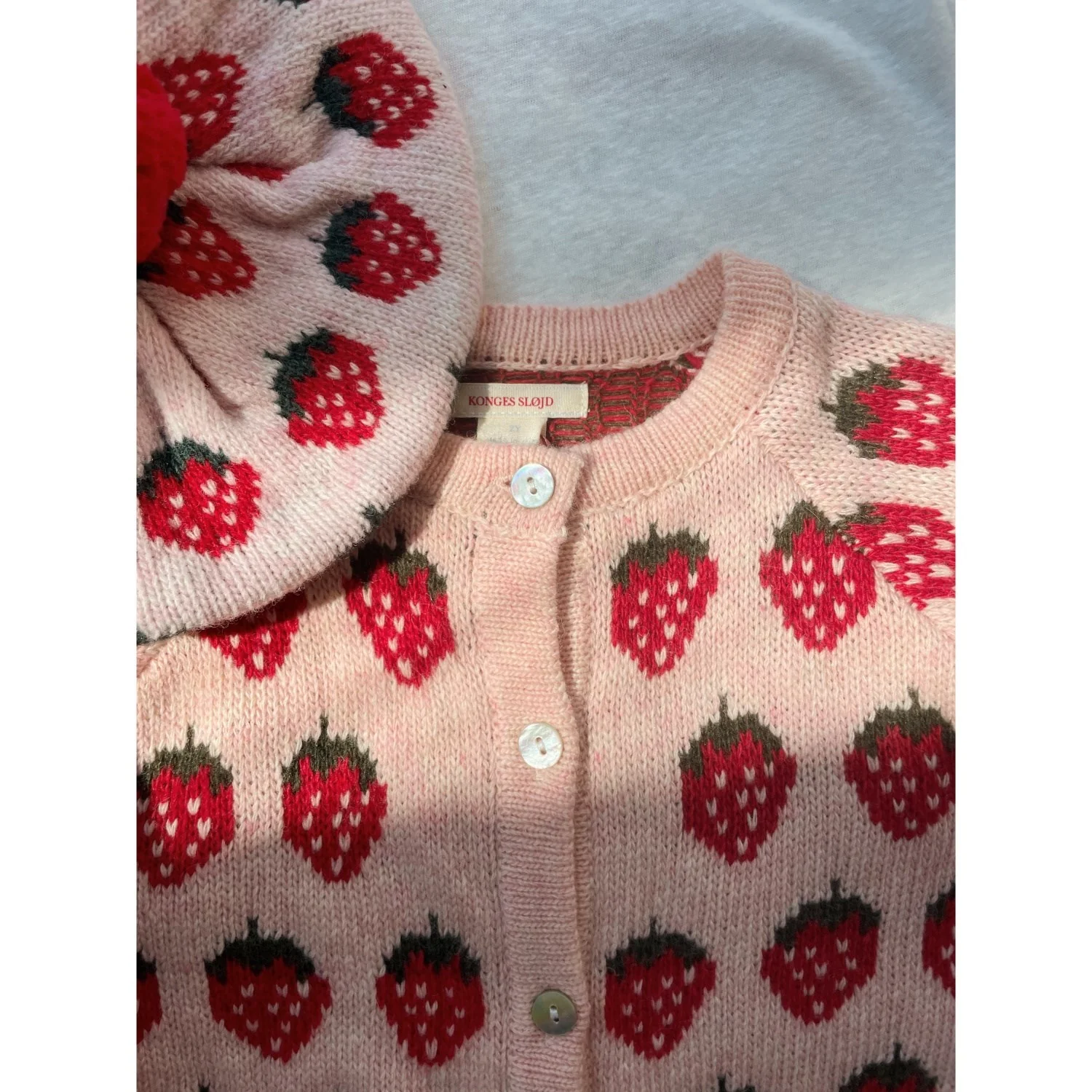 Konges Sløjd Strawberry Belou Knit Cardigan - Image 2