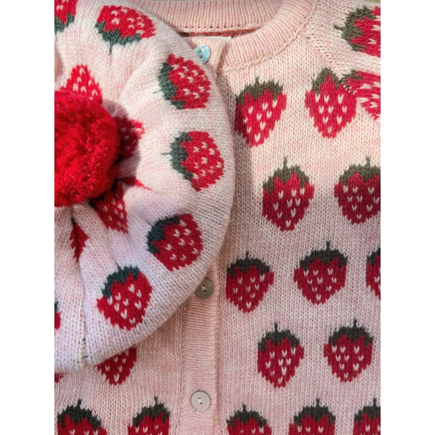 Konges Sløjd Strawberry Belou Knit Cardigan - Image 3