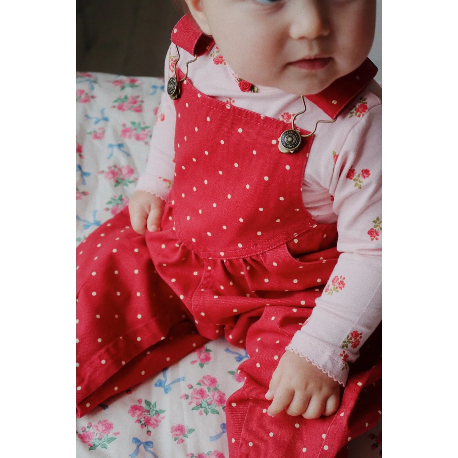 Konges Sløjd Strawberry Dot Nola Overalls GOTS - Image 2