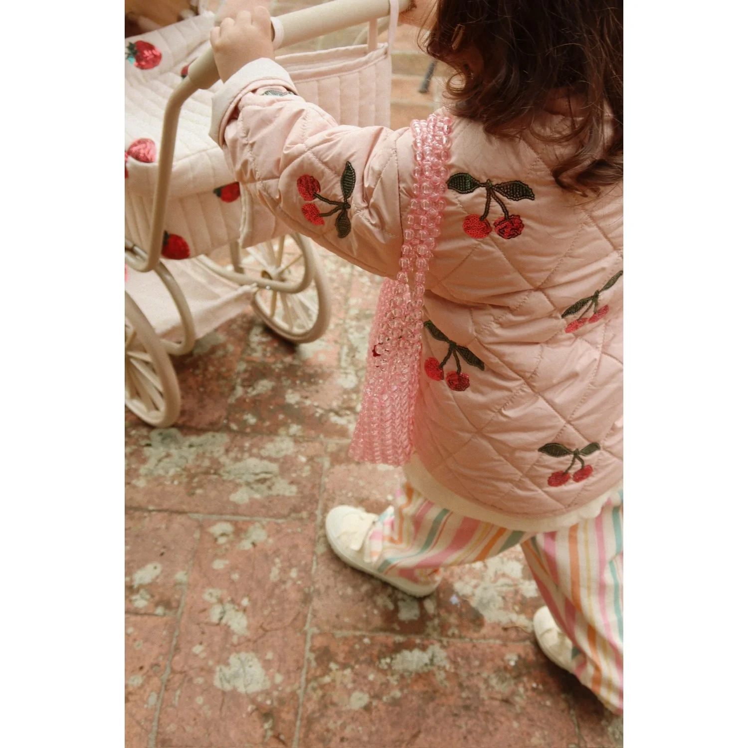 Konges Sløjd Strawberry Minnie Tulle Doll Pram - Image 4