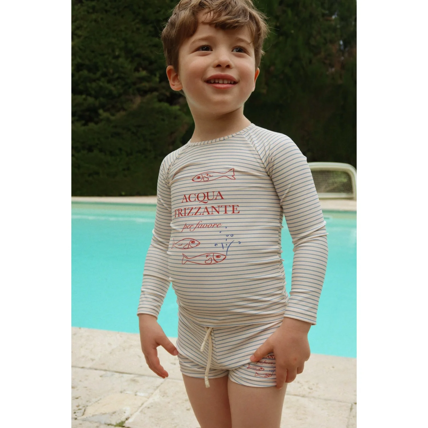 Konges Sløjd Stripe Bluie Aster Swim Blouse Grs - Image 2