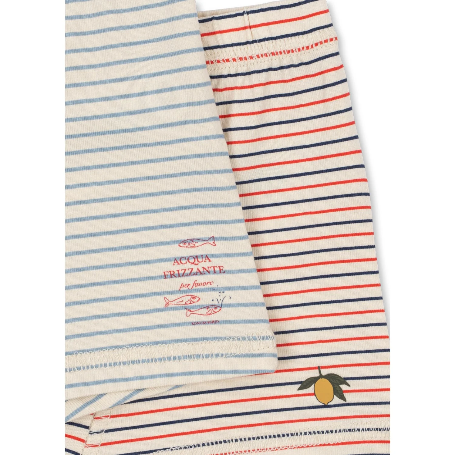 Konges Sløjd Stripe Bluie/Stripe Tricolore Petit Basic 2 Pack Boy Boxers Gots - Image 2
