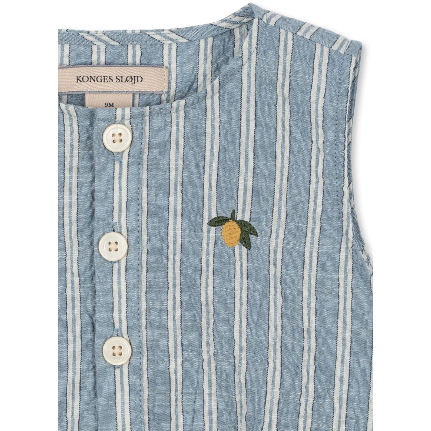 Konges Sløjd Trio Bleu Stripe Elliot Romper Gots - Image 2