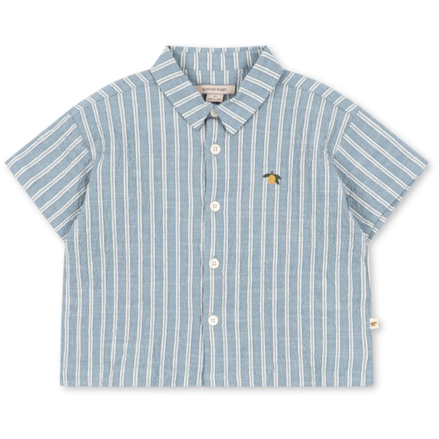 Konges Sløjd Trio Bleu Stripe Elliot Ss Shirt Gots