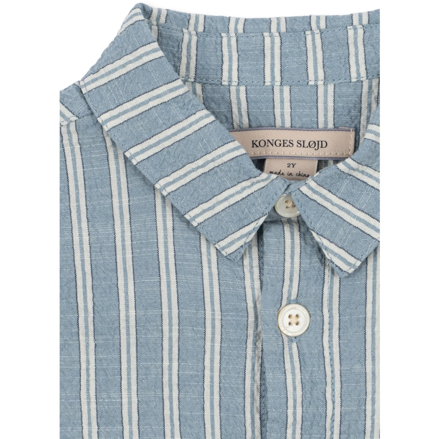 Konges Sløjd Trio Bleu Stripe Elliot Ss Shirt Gots - Image 2
