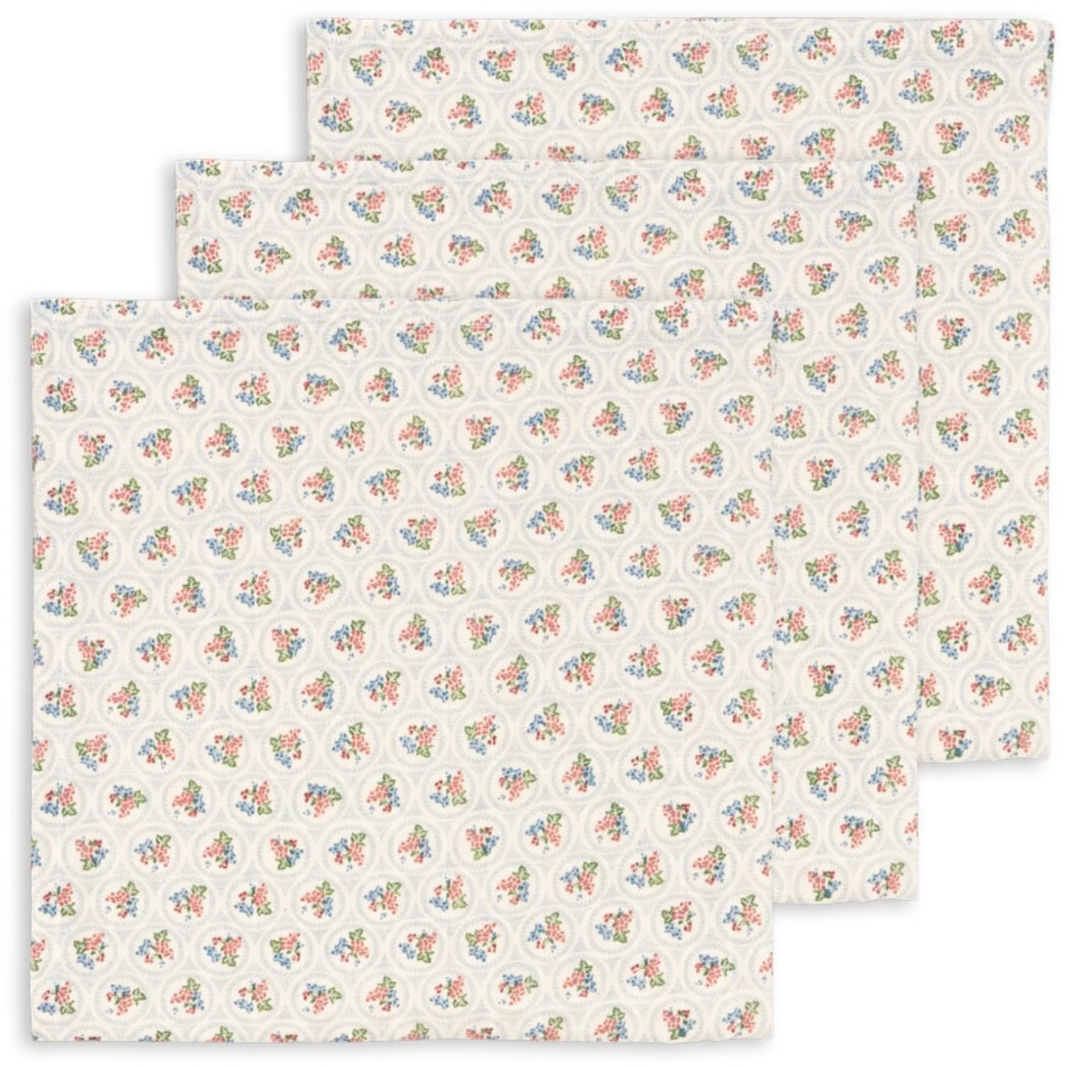 Konges Sløjd Verona Blues 3 Pack Muslin Cloth Gots - Image 3
