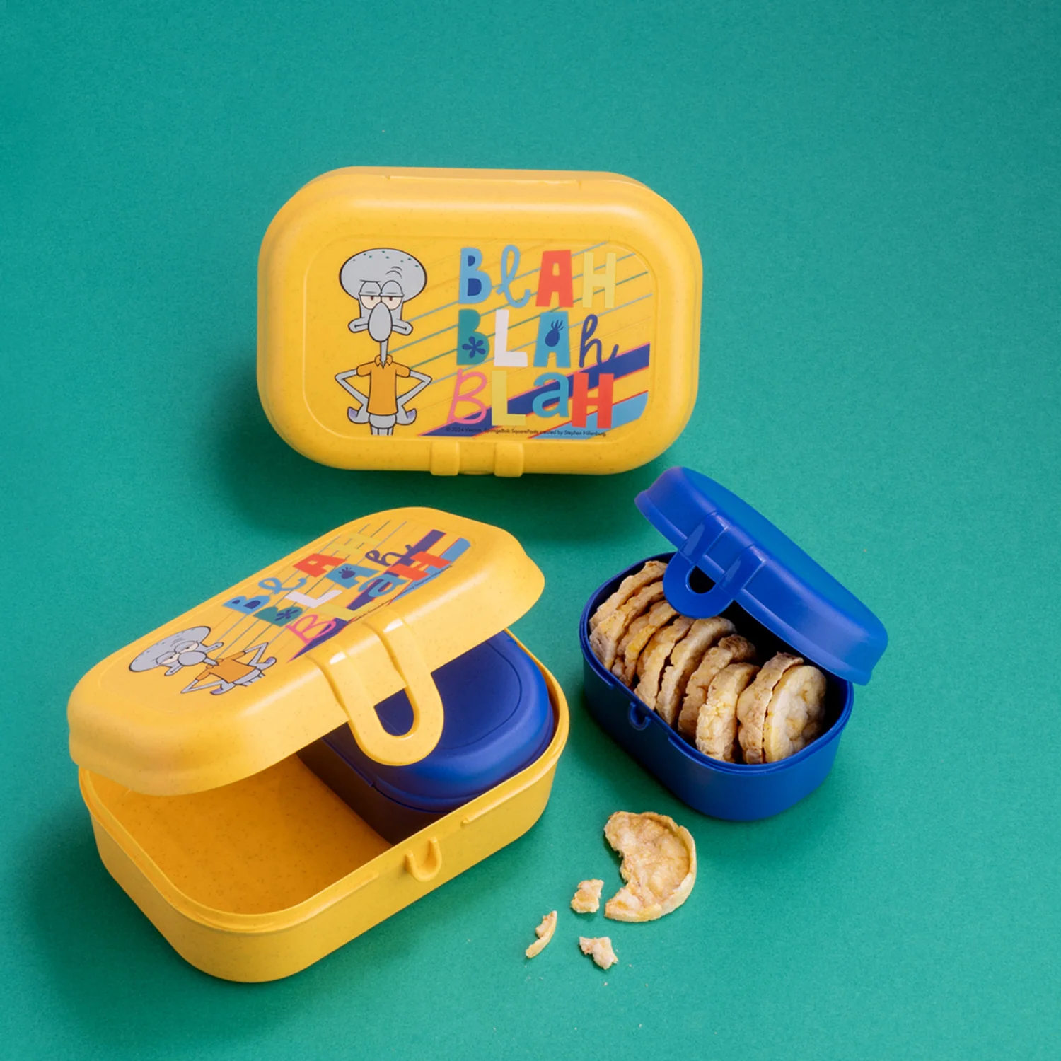 Koziol Organic Honey Yellow Lunch Box Set Pascal Ready Mini Spongebob Squidward - Image 2