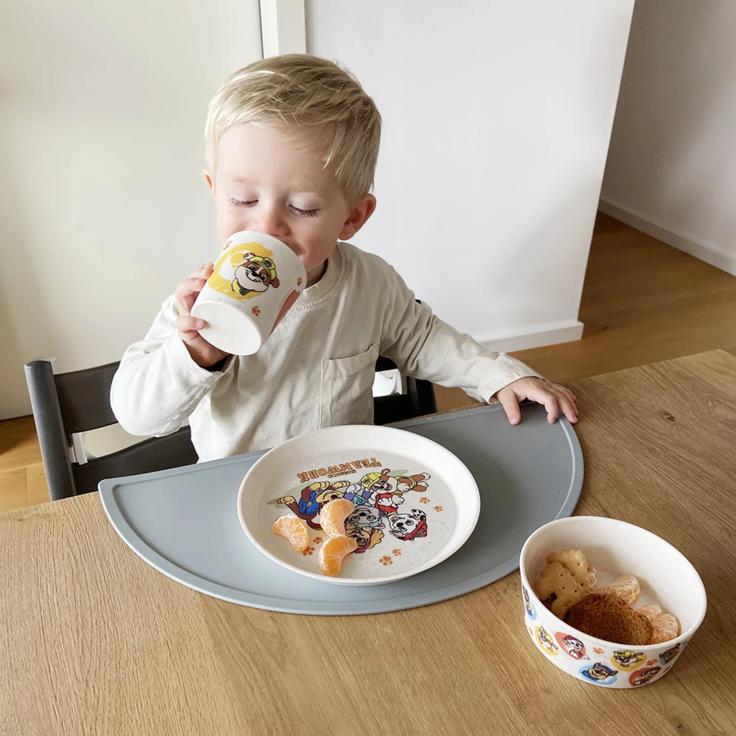 Koziol Organic Moon Small Plate + Bowl + Cup Connect Grow Paw Patrol - Image 3