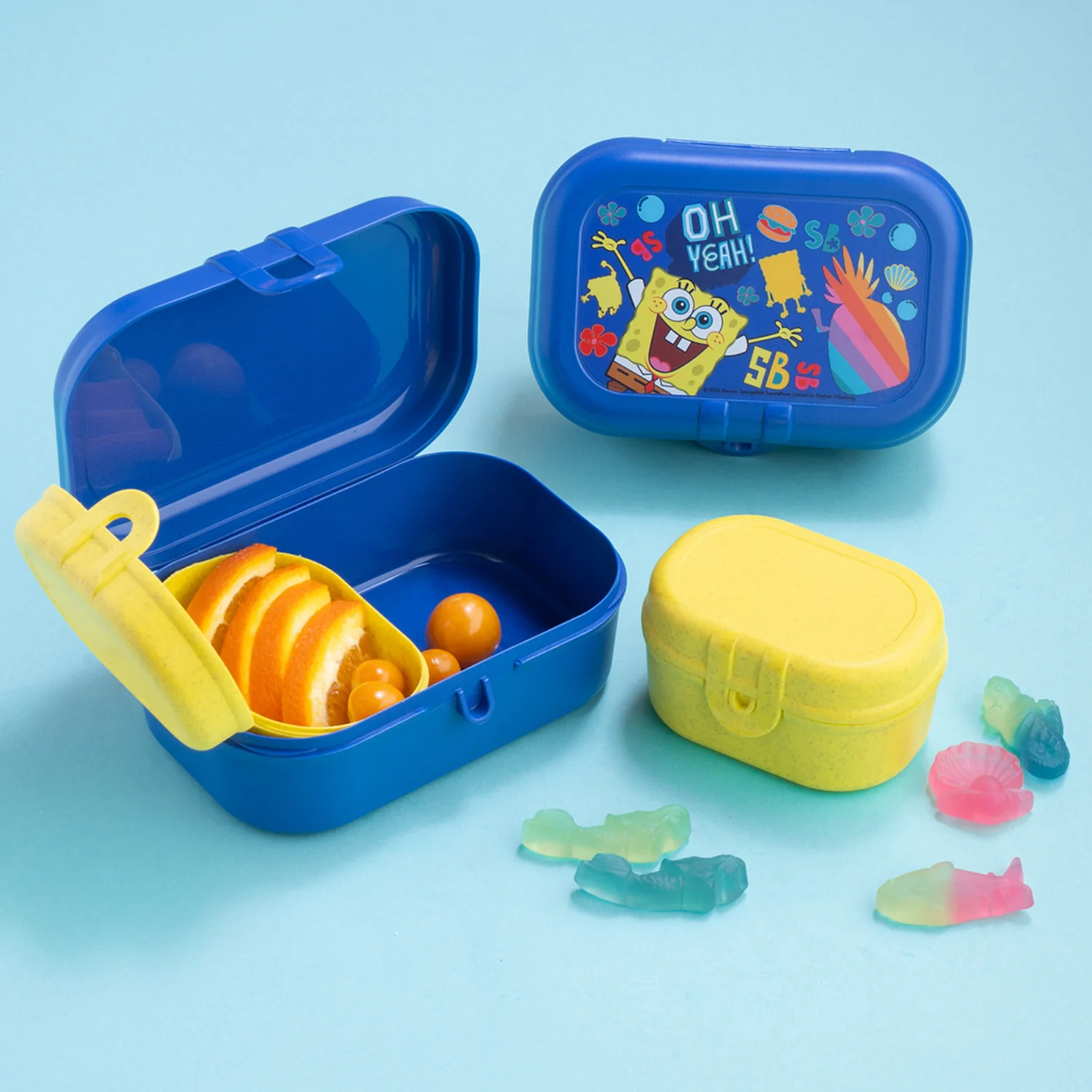 Koziol Organic Space Blue Lunch Box Set Pascal Ready Mini Spongebob Squarepants - Image 2