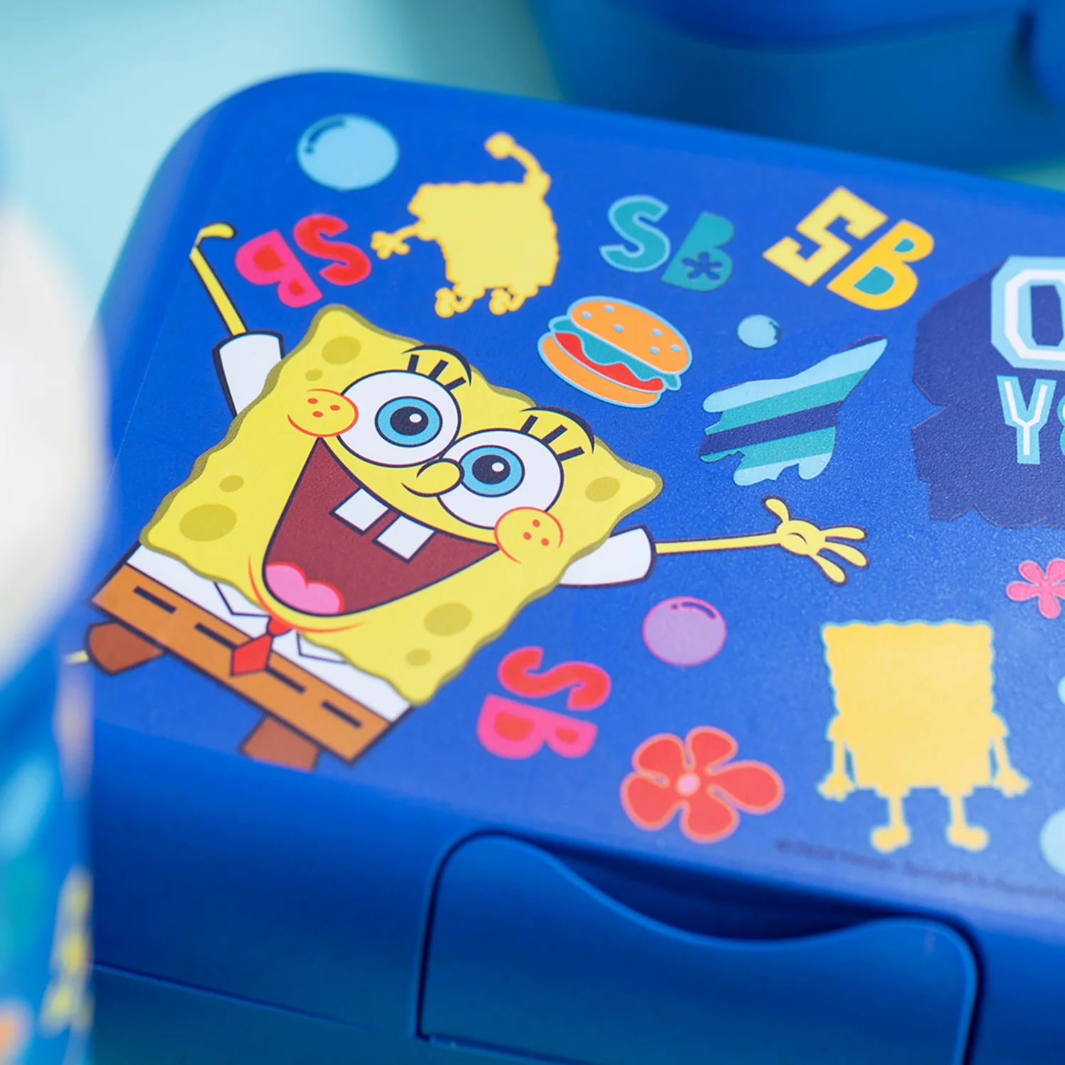 Koziol Organic Space Blue Lunch Box With Separation Bowl Candy L Spongebob Squarepants - Image 3