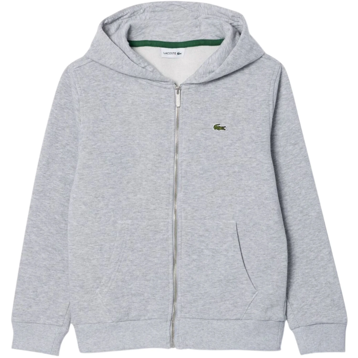 LACOSTE Argent Chine Heather Core Fleece Full Zip Hoodi