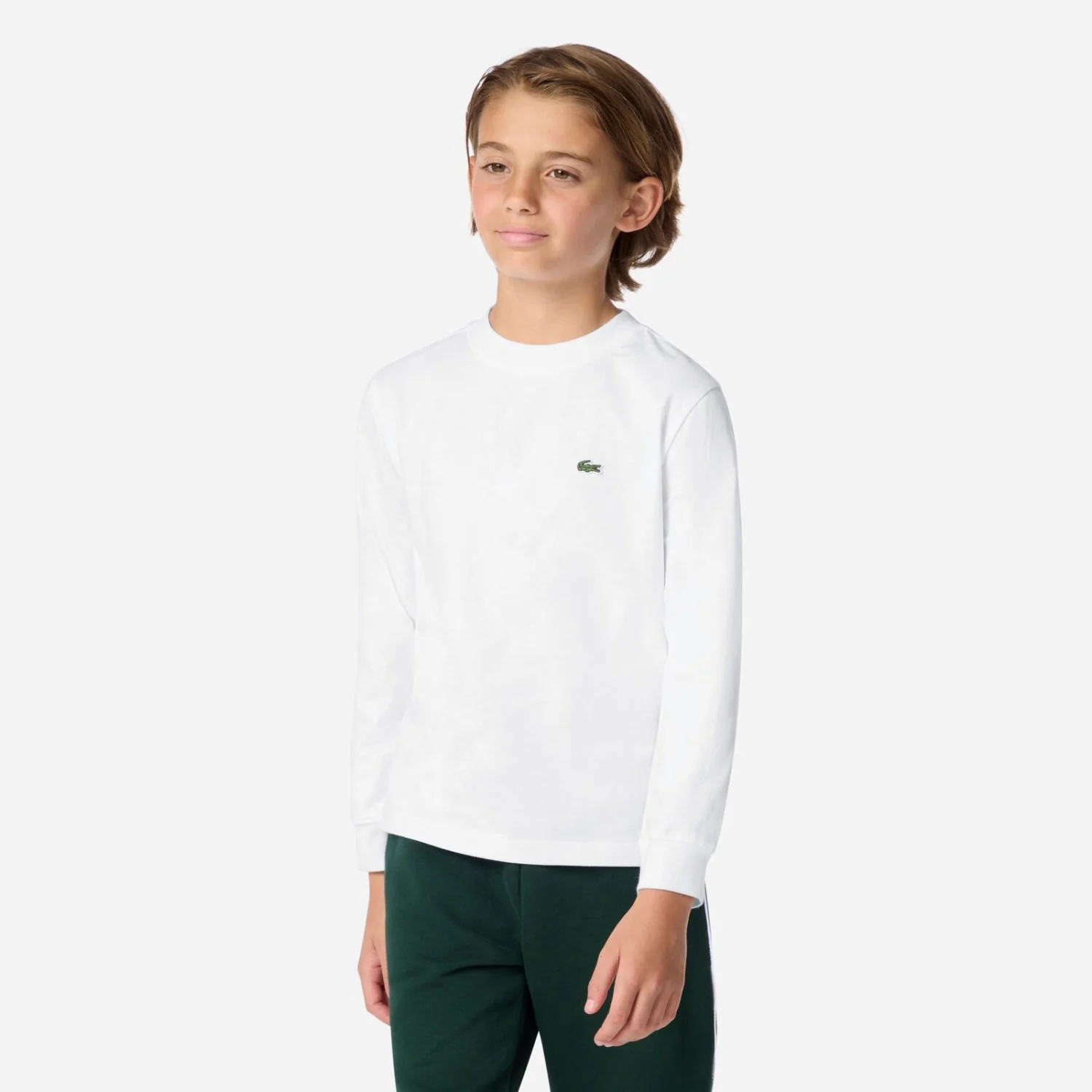 LACOSTE Blanc Icon Core L/S Tee - Image 2