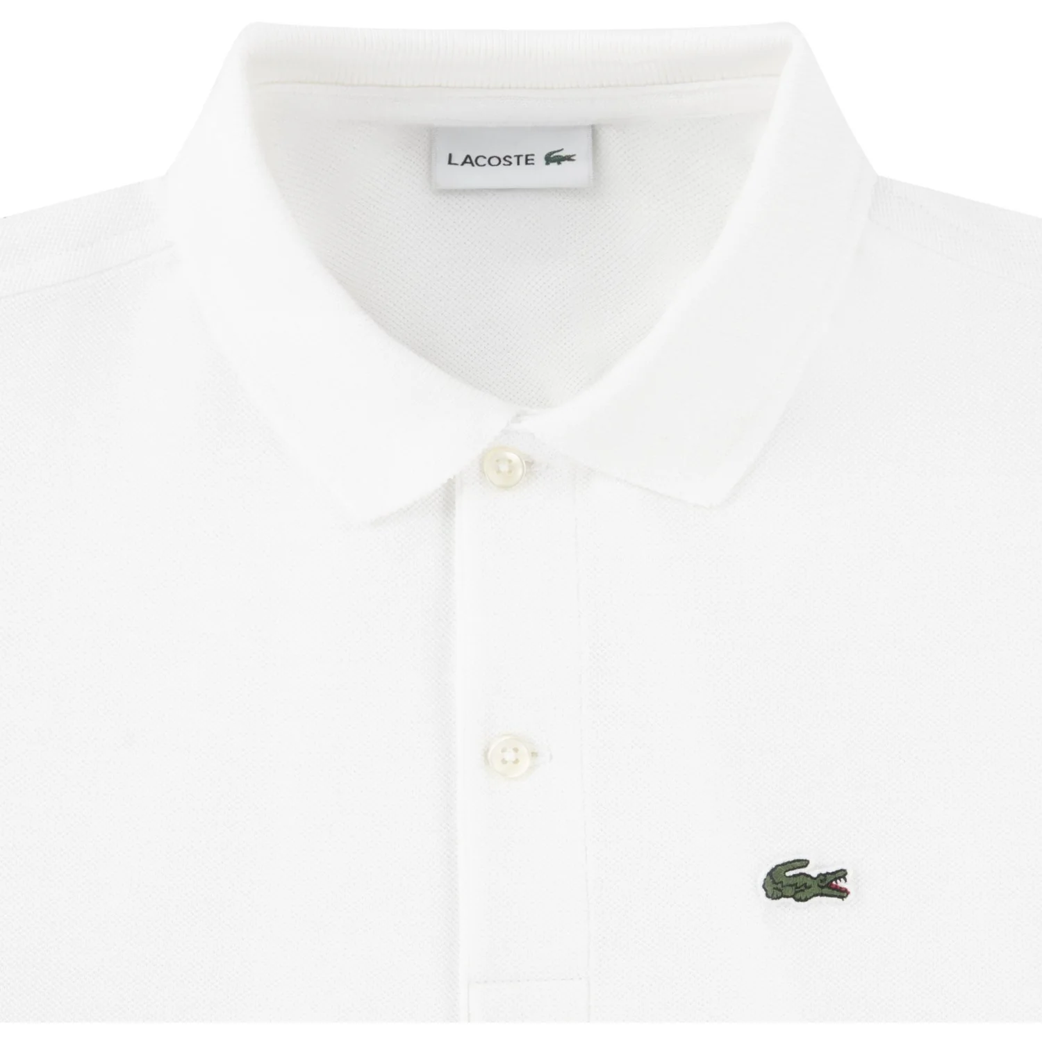 LACOSTE Blanc Non-Organic Petit Pique Polo - Image 2