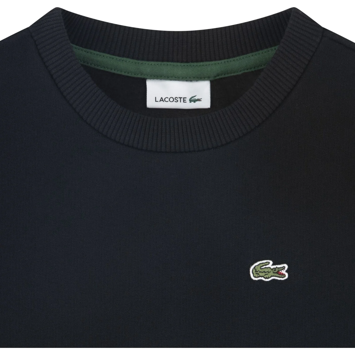 LACOSTE Noir Core Fleece Crew - Image 5