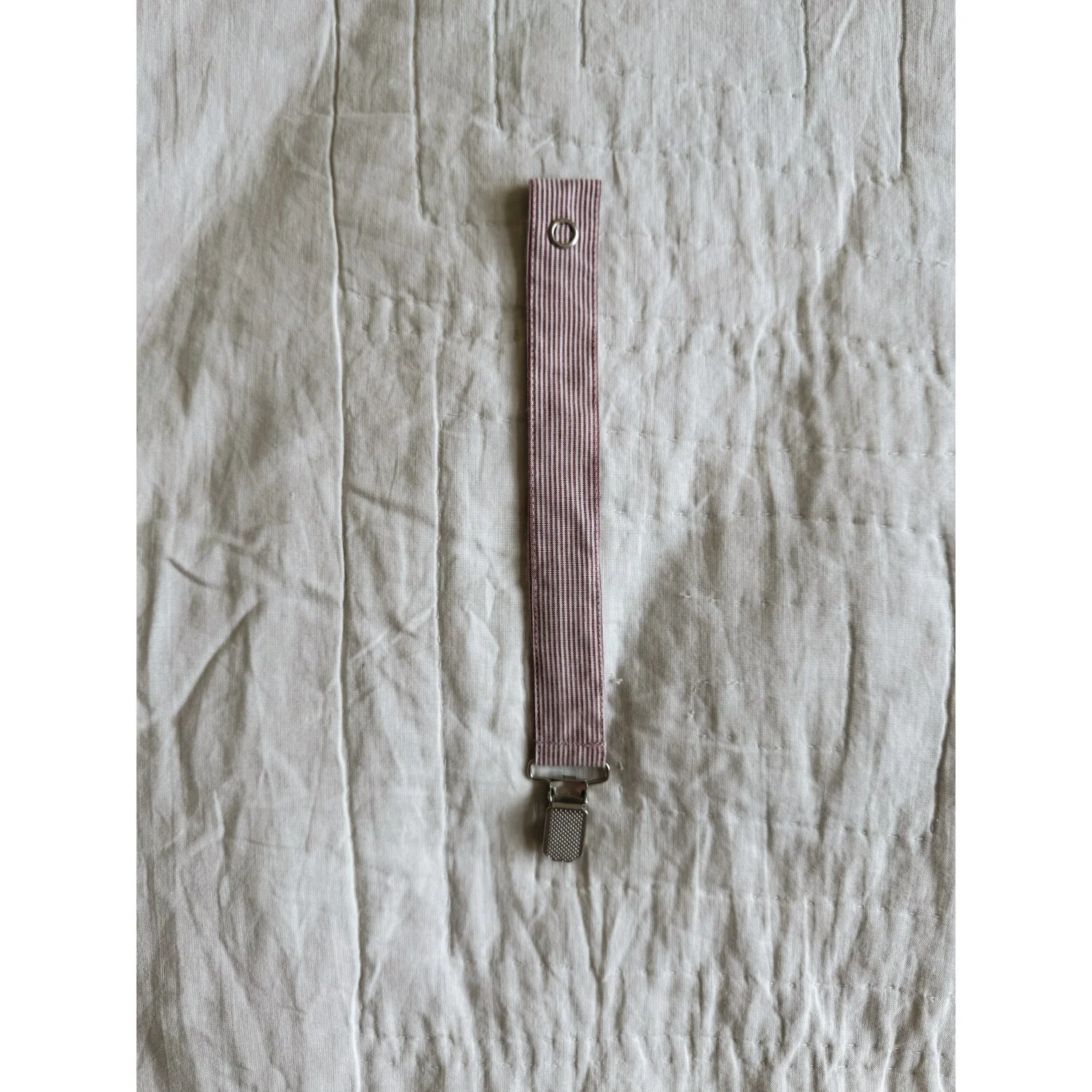Lalaby Berry Stripe Pacifier Clip - Image 2