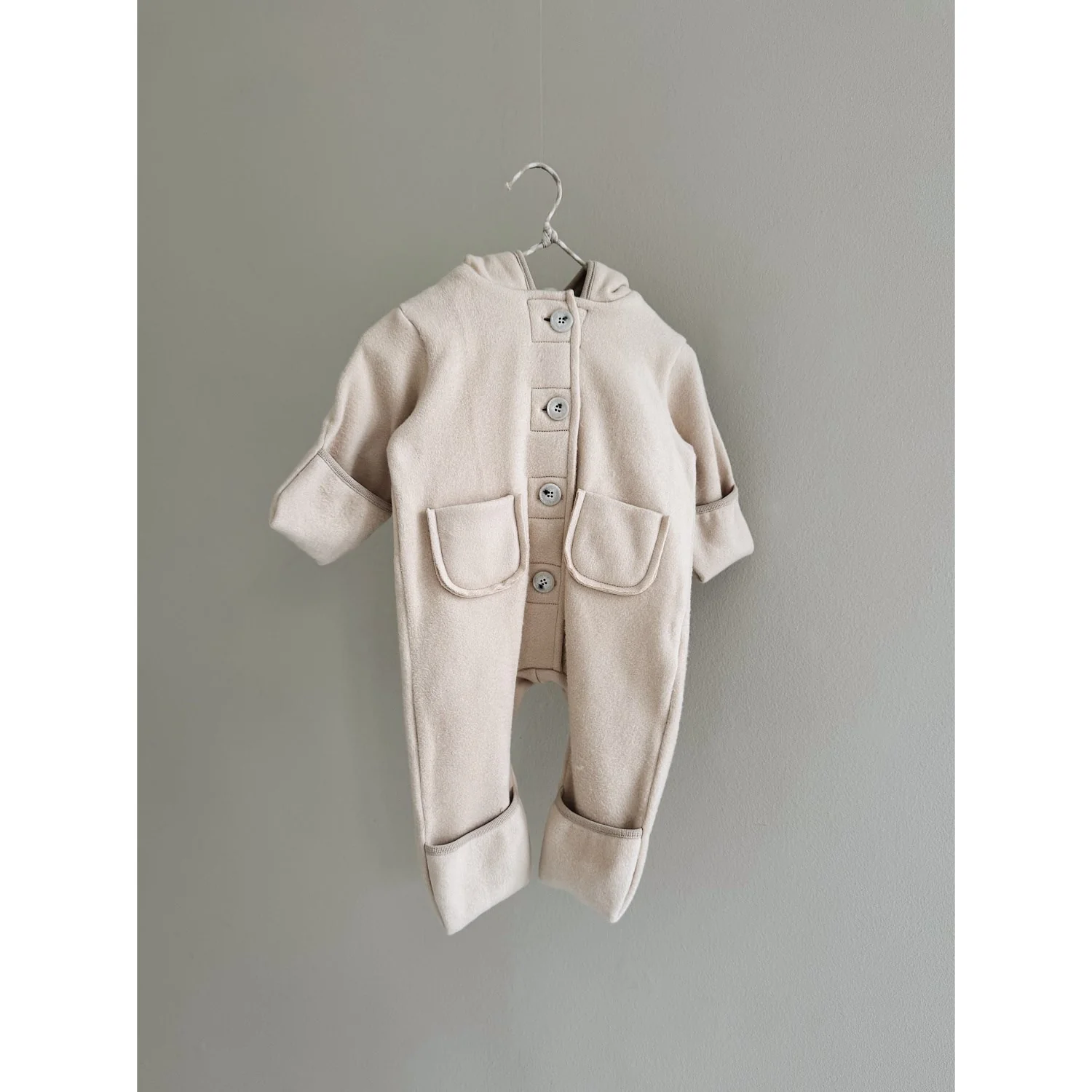 Lalaby Ivory Teddy Cotton Onesie - Image 2
