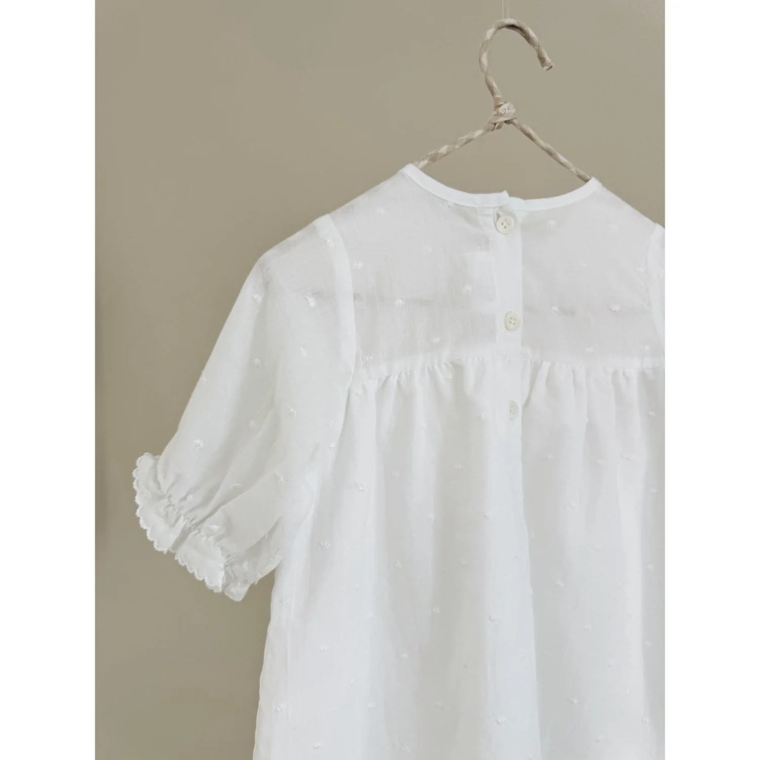 Lalaby Lilibeth Dress (Baby) - White Dot - Image 4