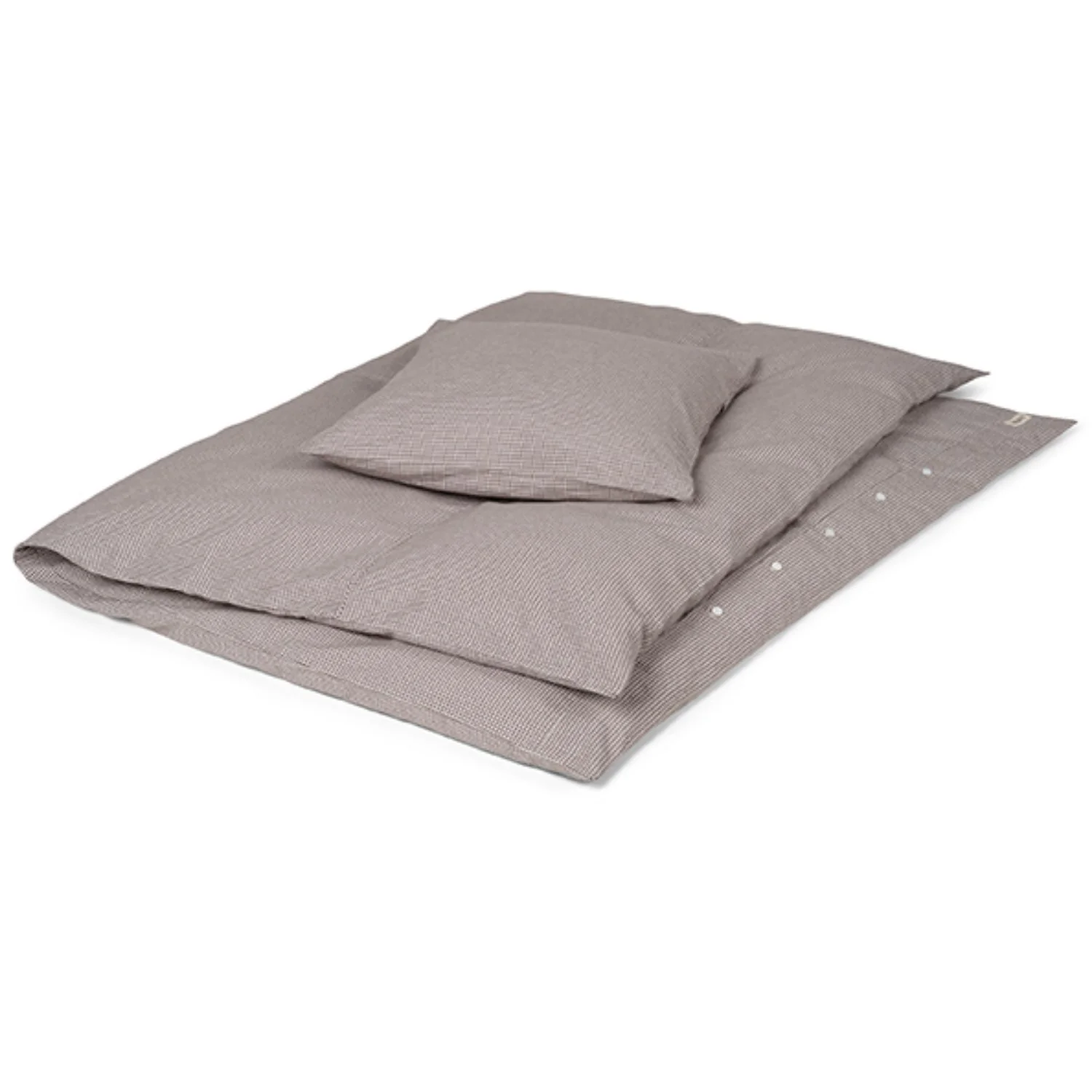 Lalaby Tiny Check Brown Classic Baby Bedding - Image 9