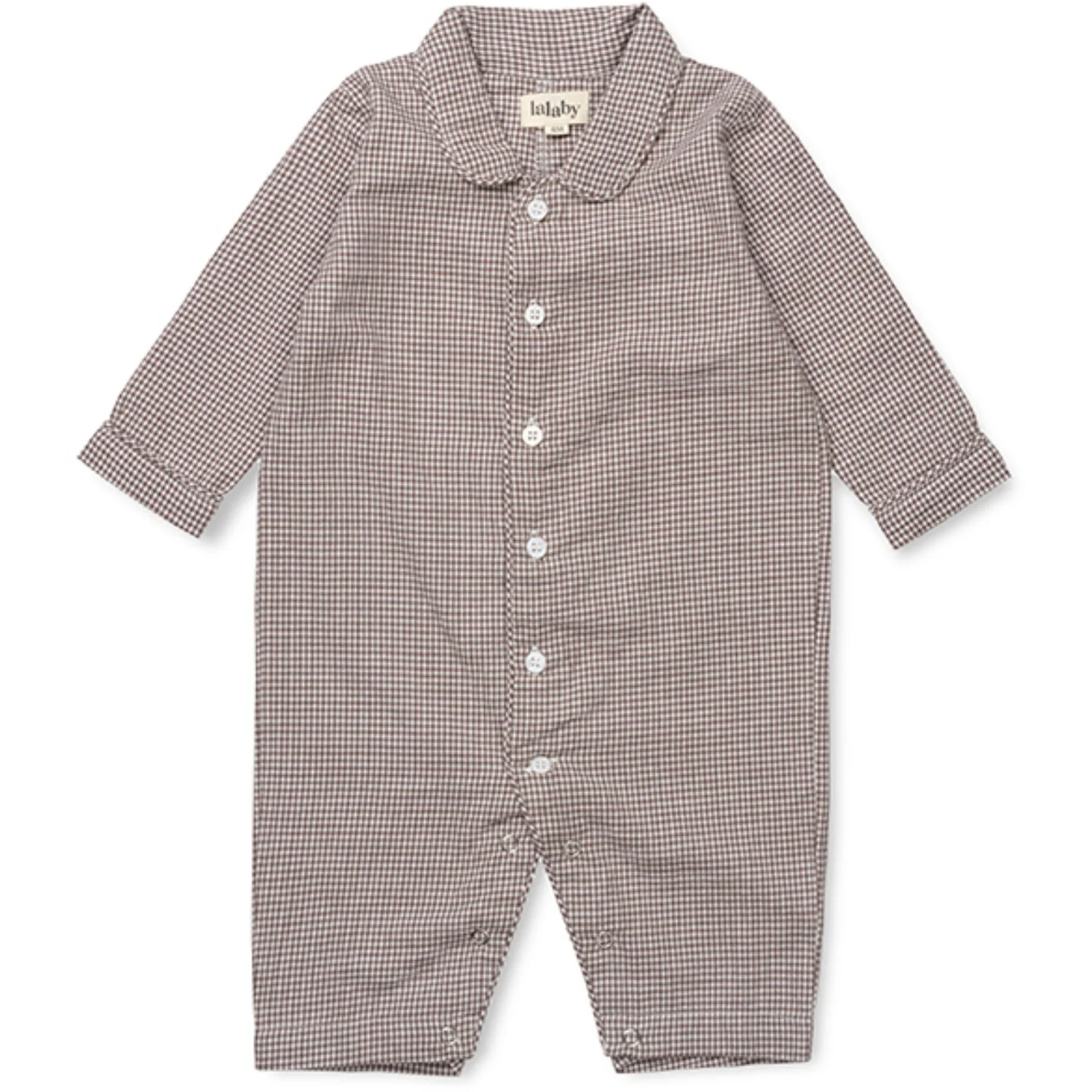 Lalaby Tiny Check Brown Classic Pj Suit