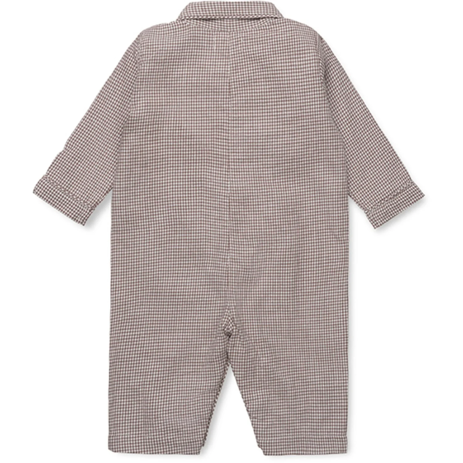 Lalaby Tiny Check Brown Classic Pj Suit - Image 7