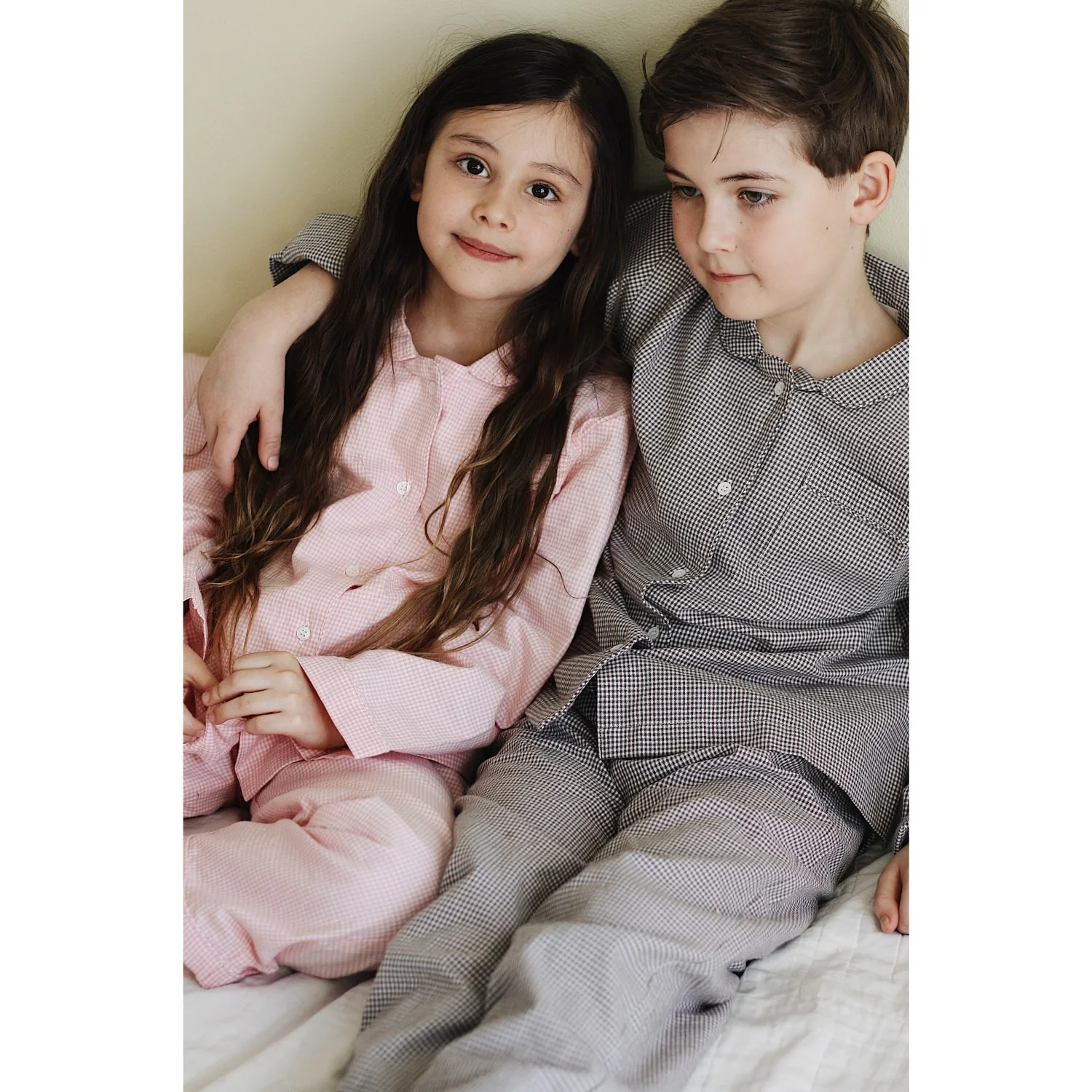 Lalaby Tiny Check Brown Classic Pyjamas - Image 4