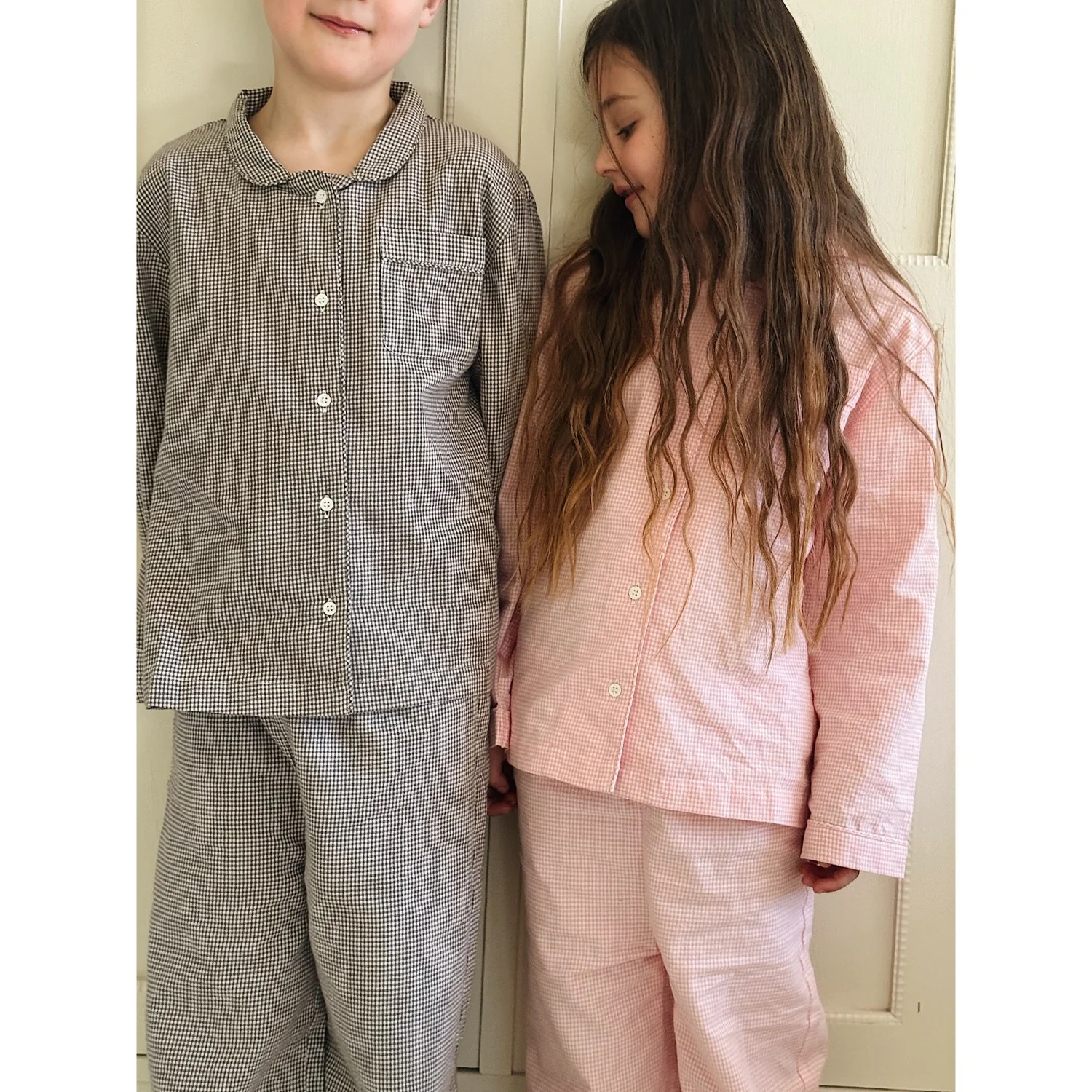Lalaby Tiny Check Brown Classic Pyjamas - Image 8