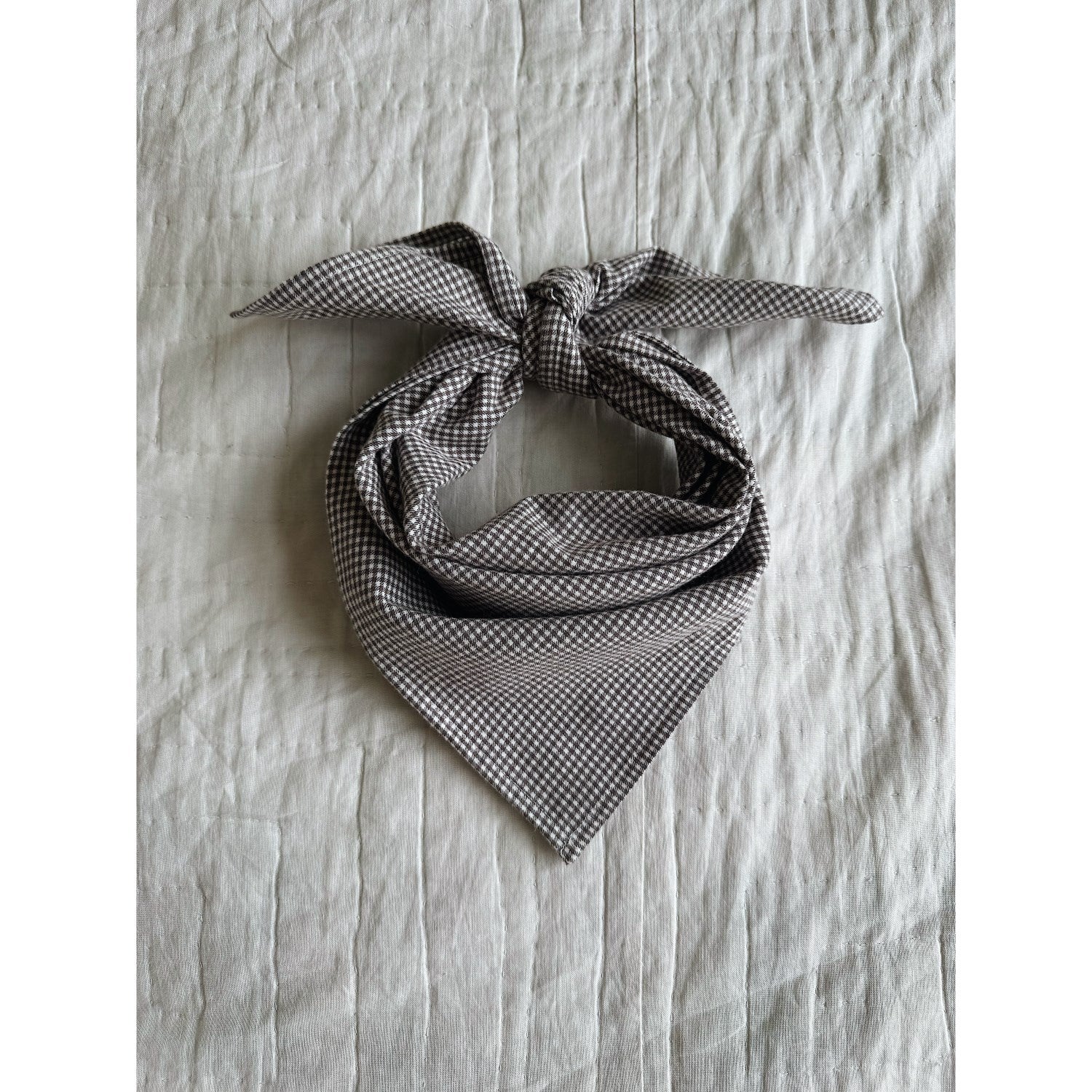 Lalaby Tiny Check Brown Vera Scarf - Image 2