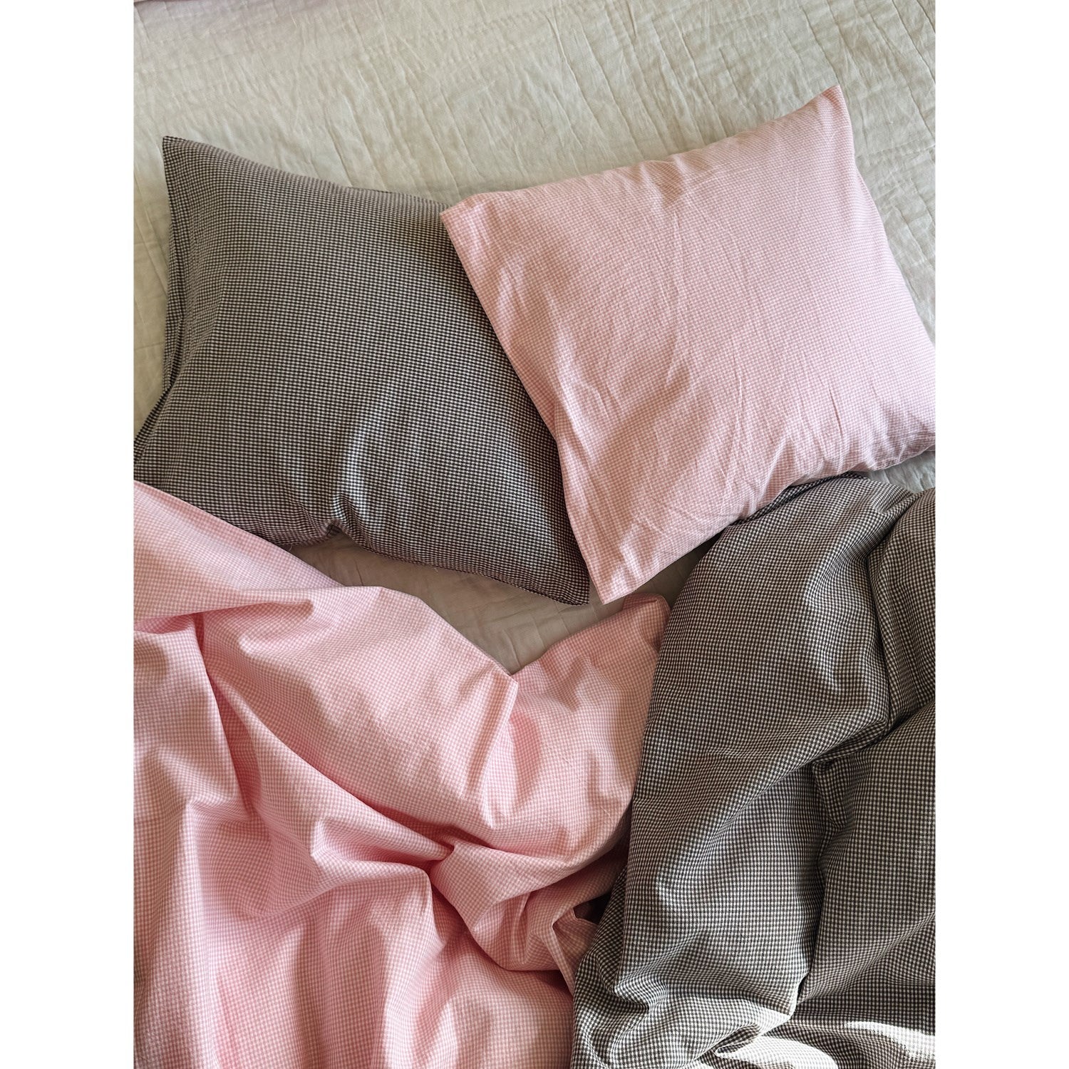 Lalaby Tiny Check Pink Classic Baby Bedding - Image 3