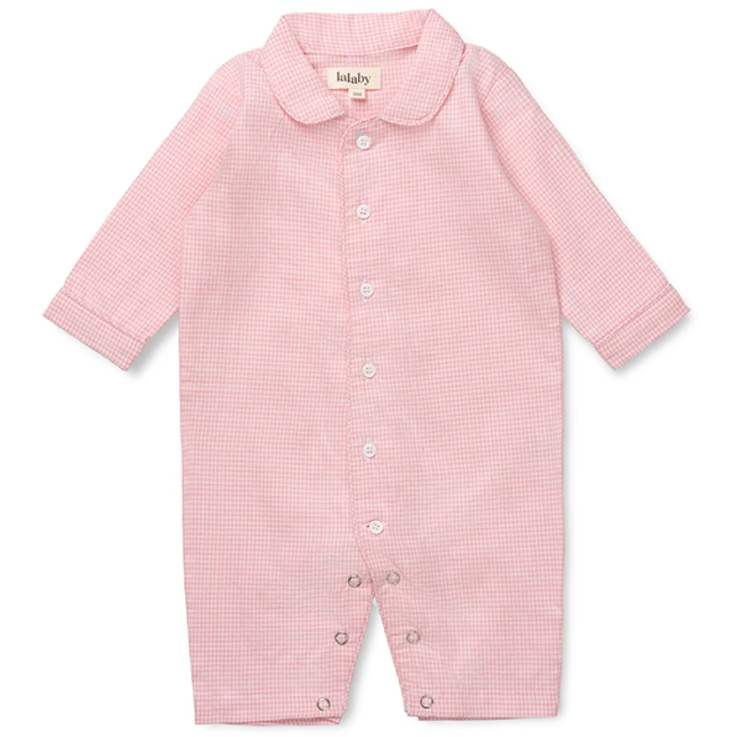 Lalaby Tiny Check Pink Classic Pj Suit