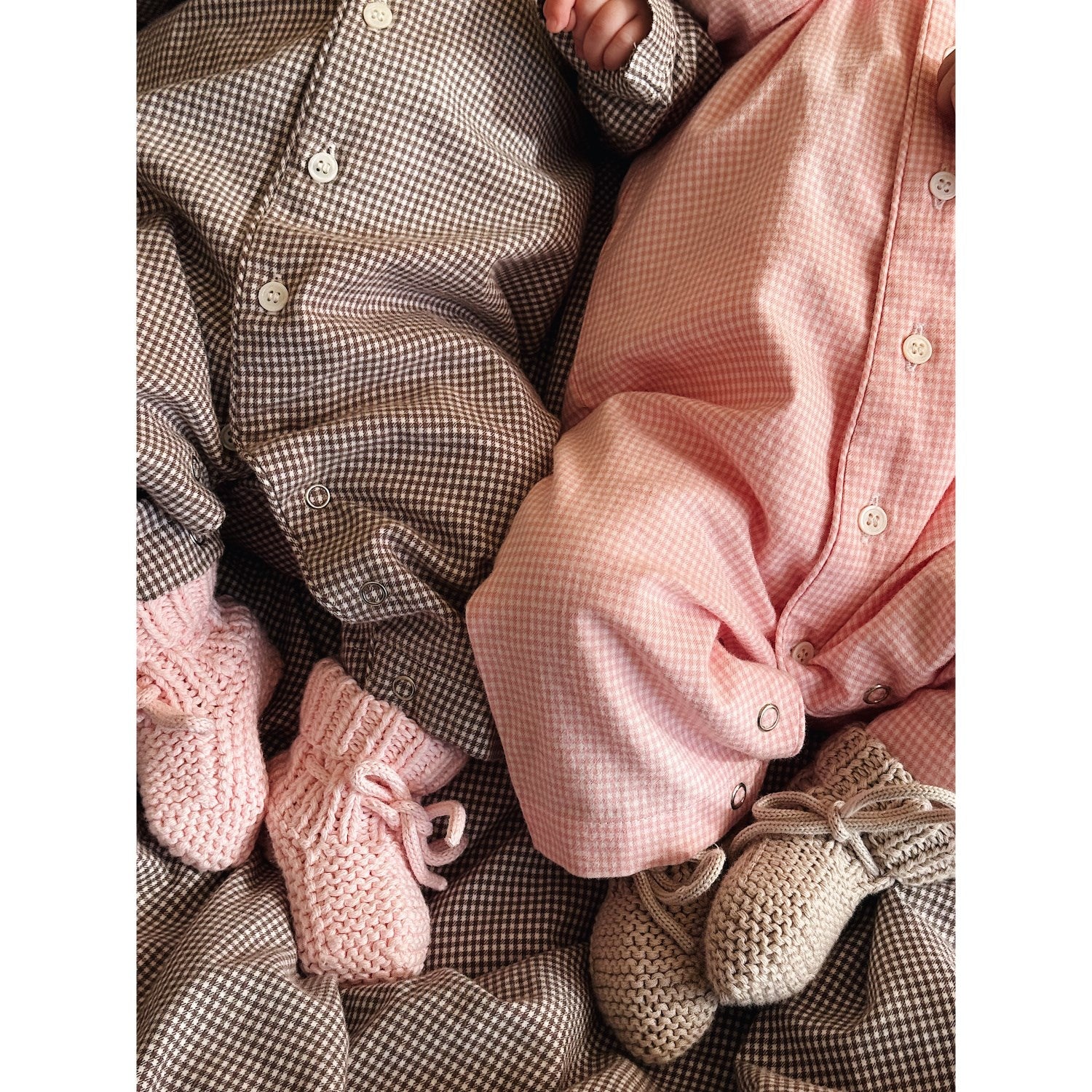 Lalaby Tiny Check Pink Classic Pj Suit - Image 3