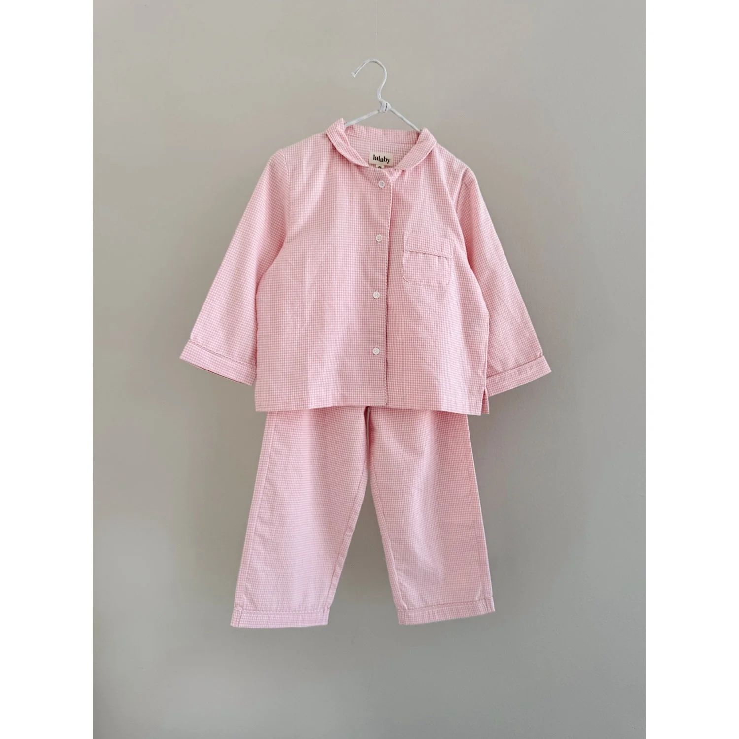 Lalaby Tiny Check Pink Classic Pyjamas - Image 10