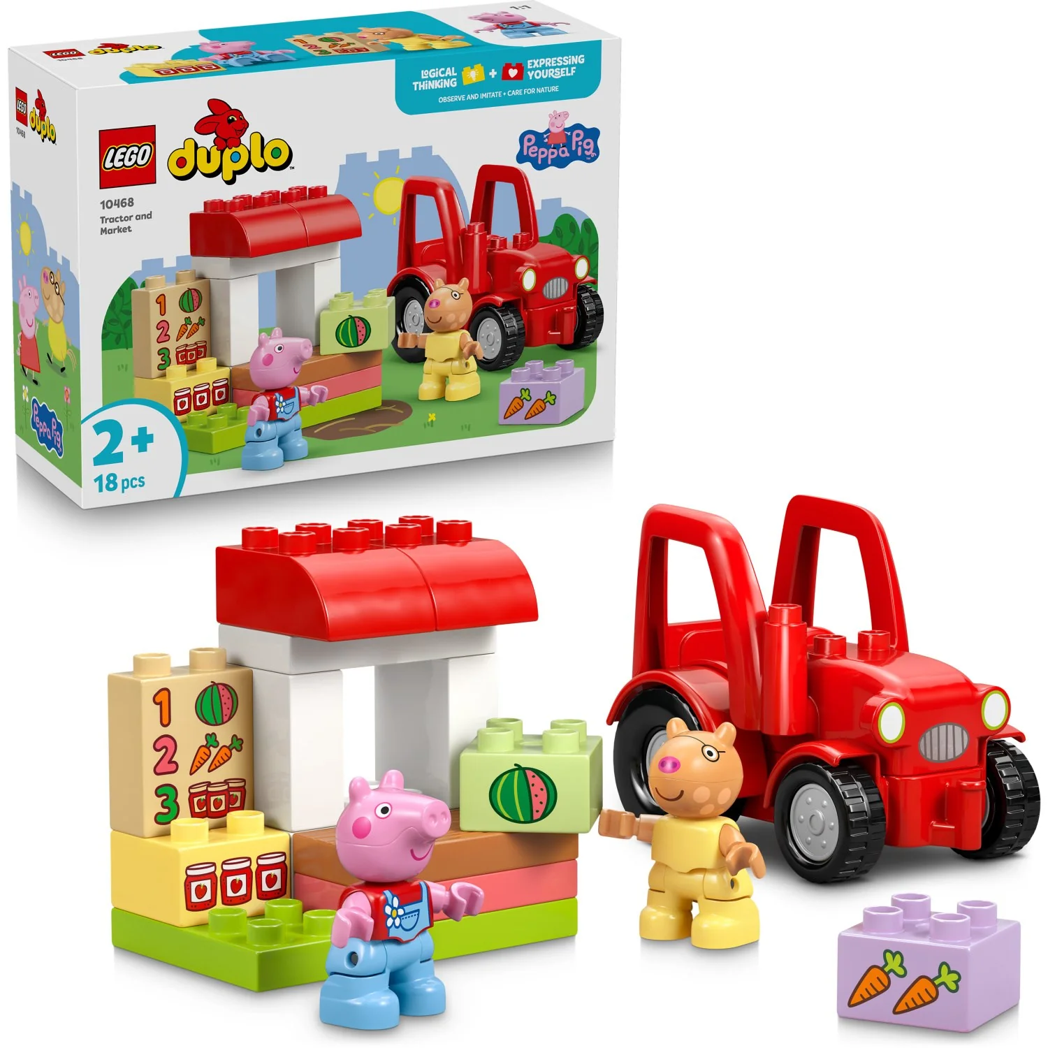 LEGO® DUPLO Gurli Gris Traktor And Marked 10468