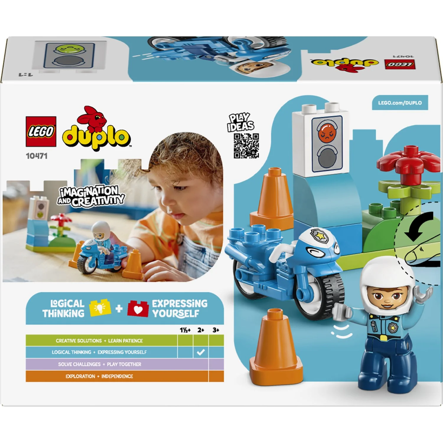 LEGO® DUPLO Town Blå Politimotorcykel 10471 - Image 4