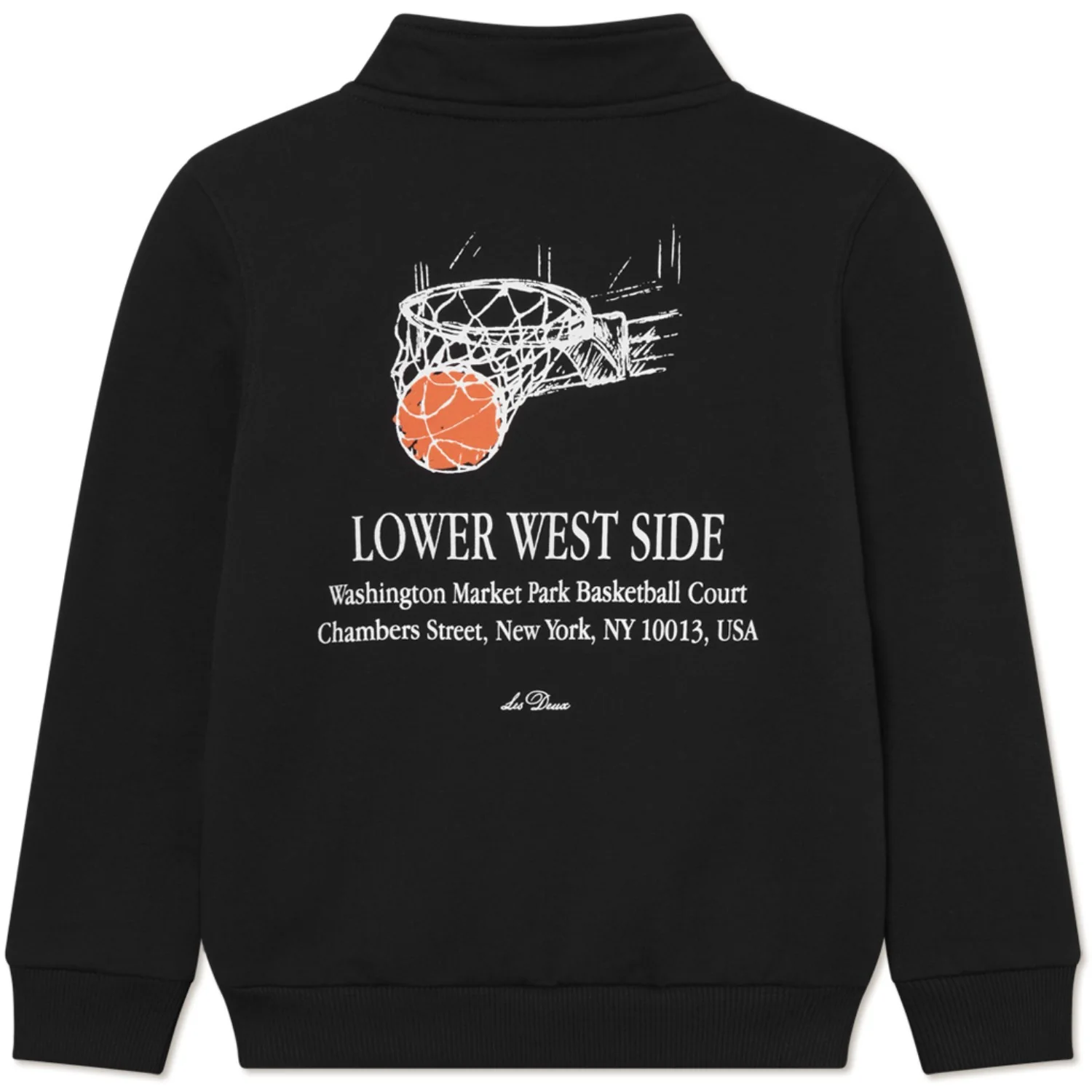 Les Deux Kids Black West Side Half-Zip Sweatshirt KIDS - Image 4