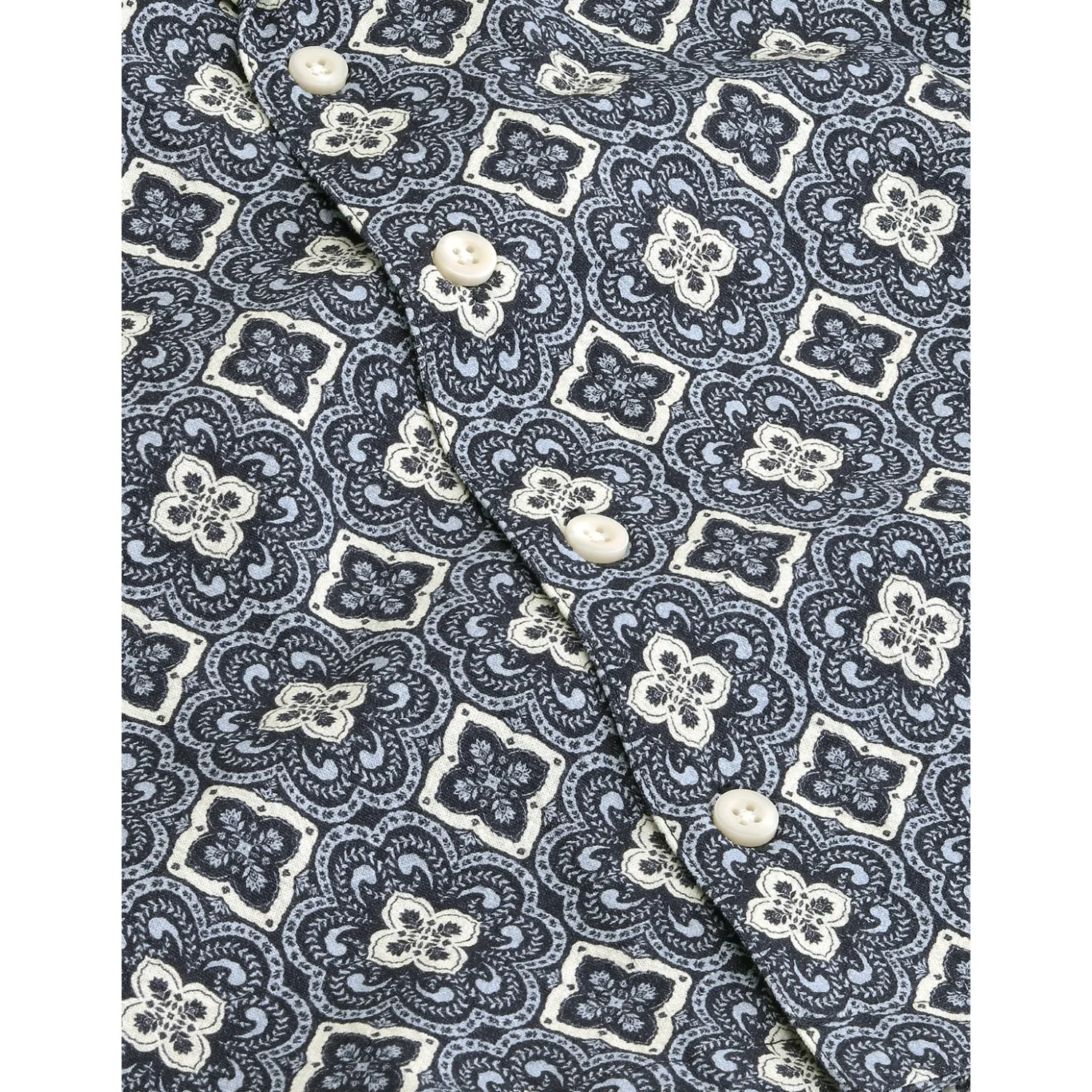 Les Deux Kids Blue Fog Lukas Arabesque AOP SS Shirt - Image 2