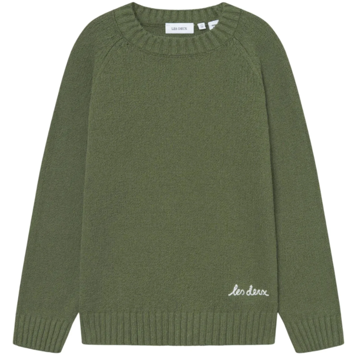 Les Deux Kids Chive Green Brad Roundneck Knit Kids