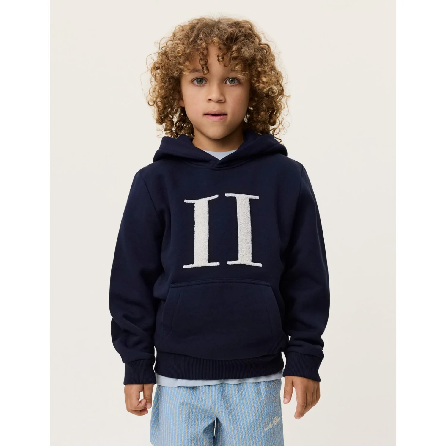 Les Deux Kids Dark Navy Encore Bouclé Hoodie - Image 8